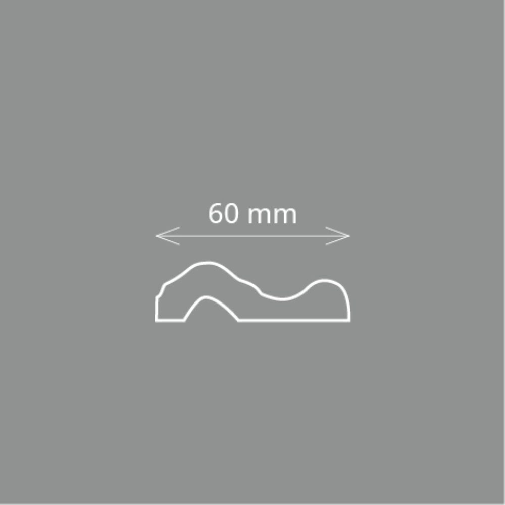 Homestar Zierleiste I 60 (60 mm), Länge 2 m, zum kleben, Polystyrol, überstreichbar