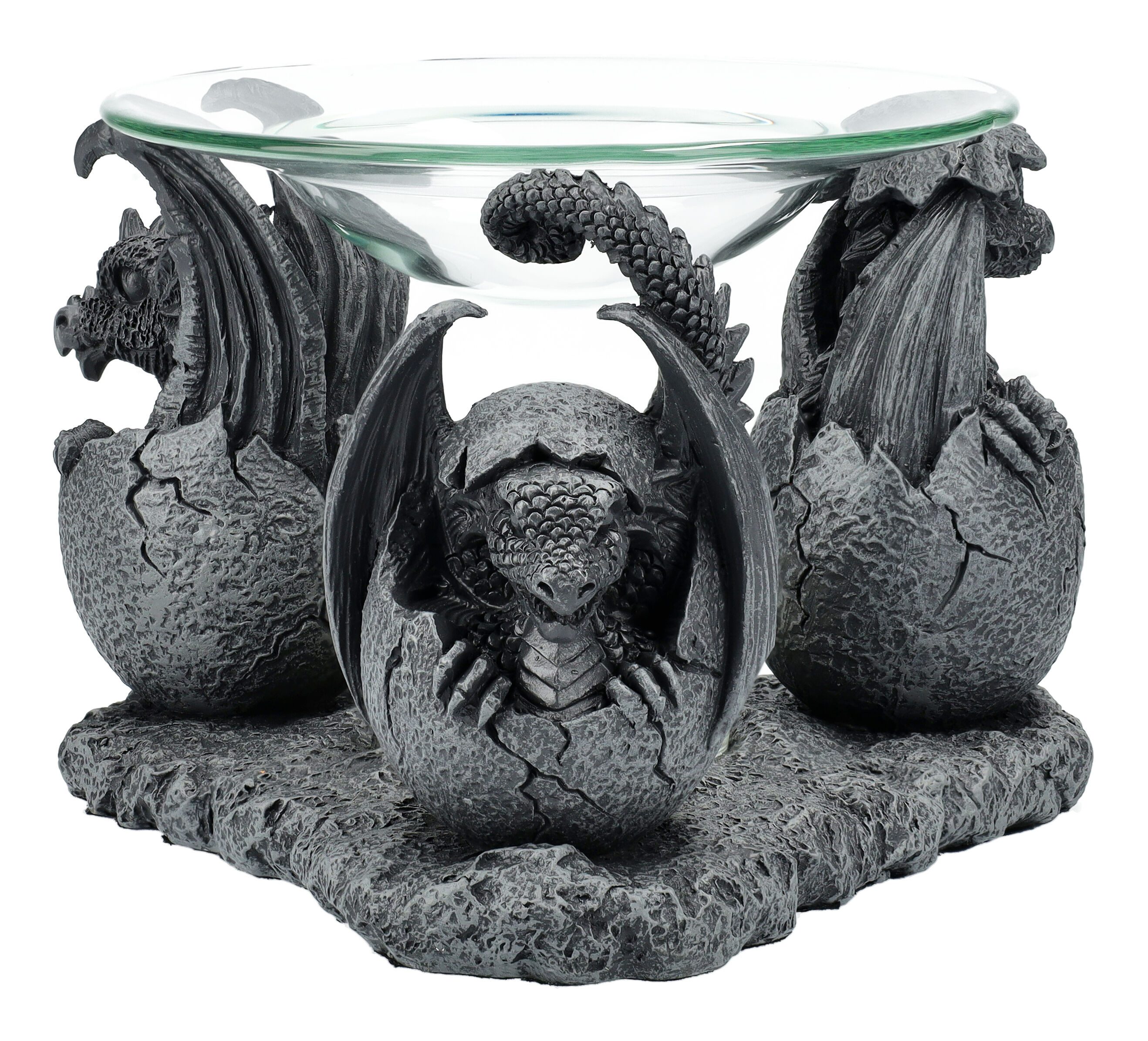 Duftlampe Duftlampe - Drachen schlüpfen - Fantasy Teelichthalter Drachenei Deko