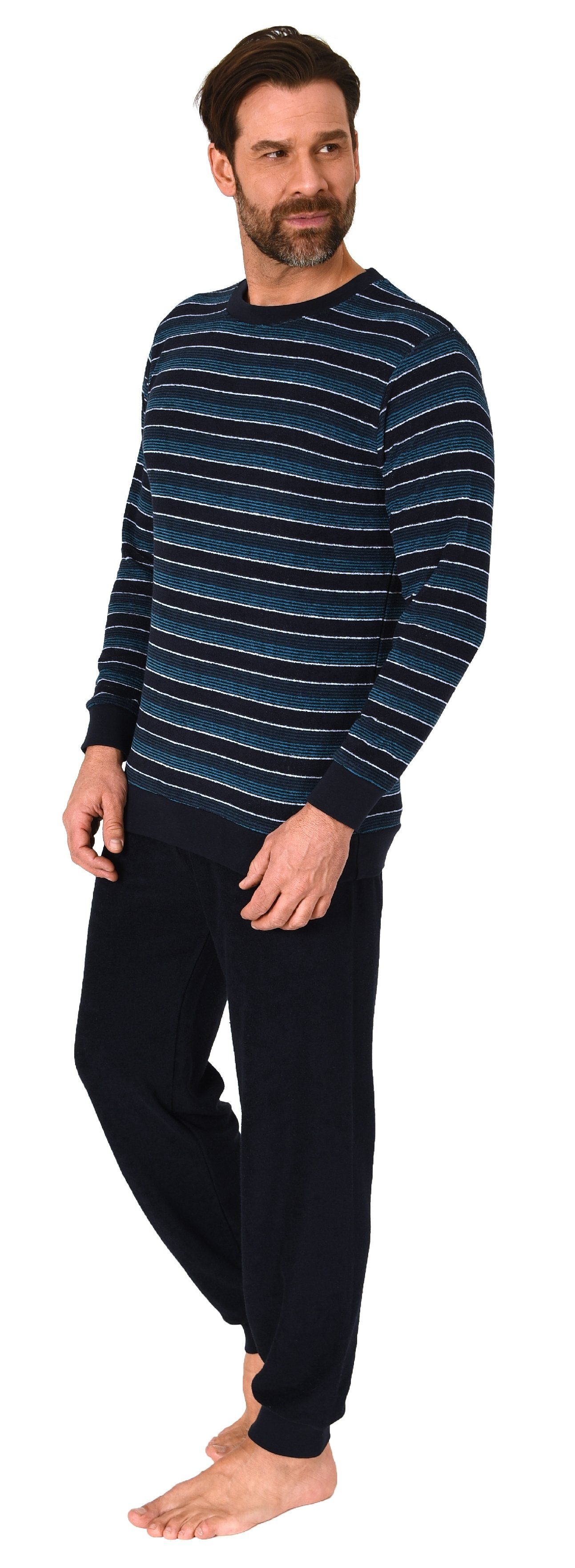 Normann Pyjama Herren Frottee Schlafanzug lang, günstig online kaufen