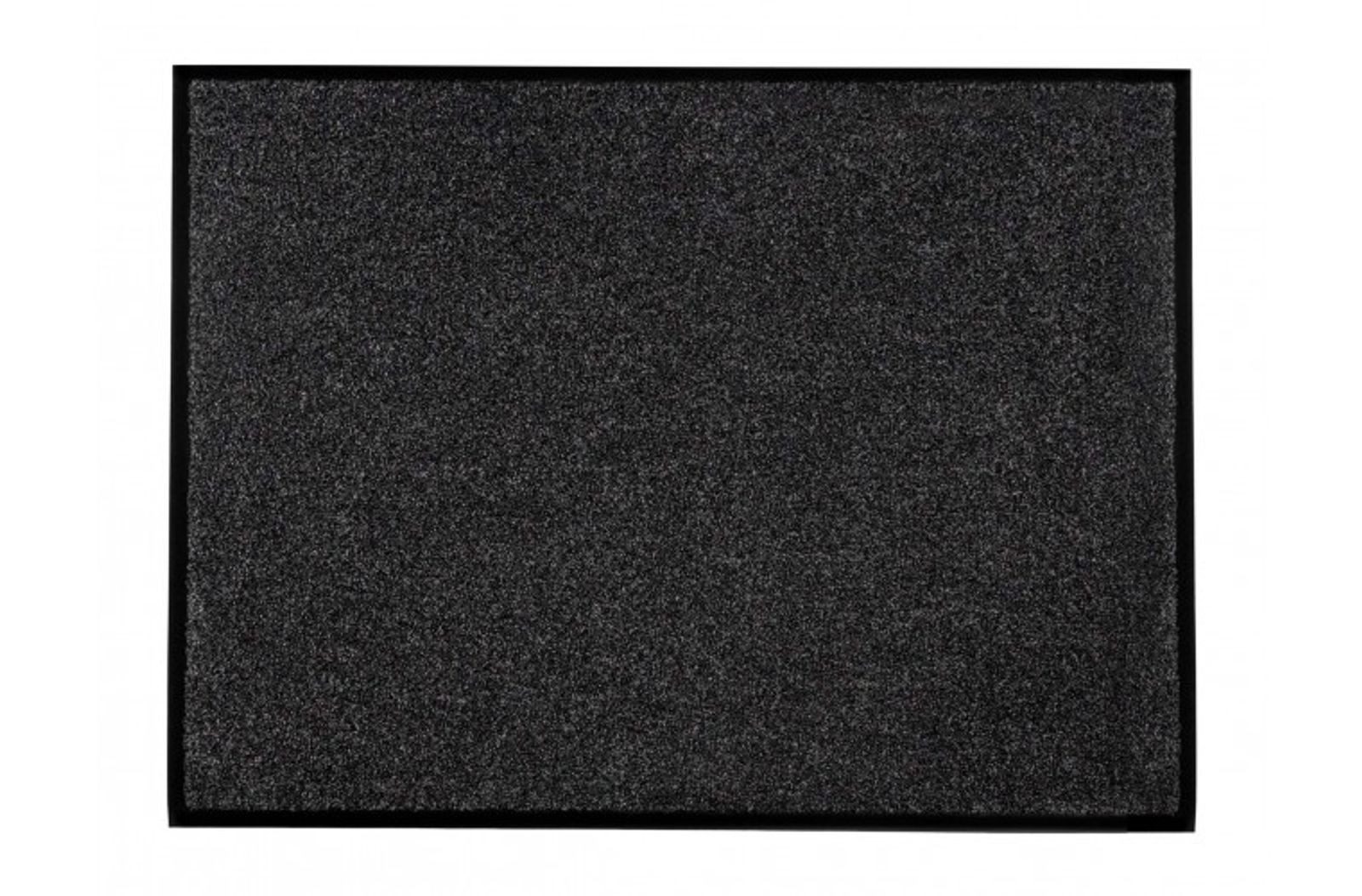 MD Entree Fußmatte Sahara Schmutzfangmatte Eingangsmatte, rechteckig, Höhe: 12 mm, bei 30° waschbar, wasserdichte Rückseite, 60 x 80 cm, Sahara, onyx