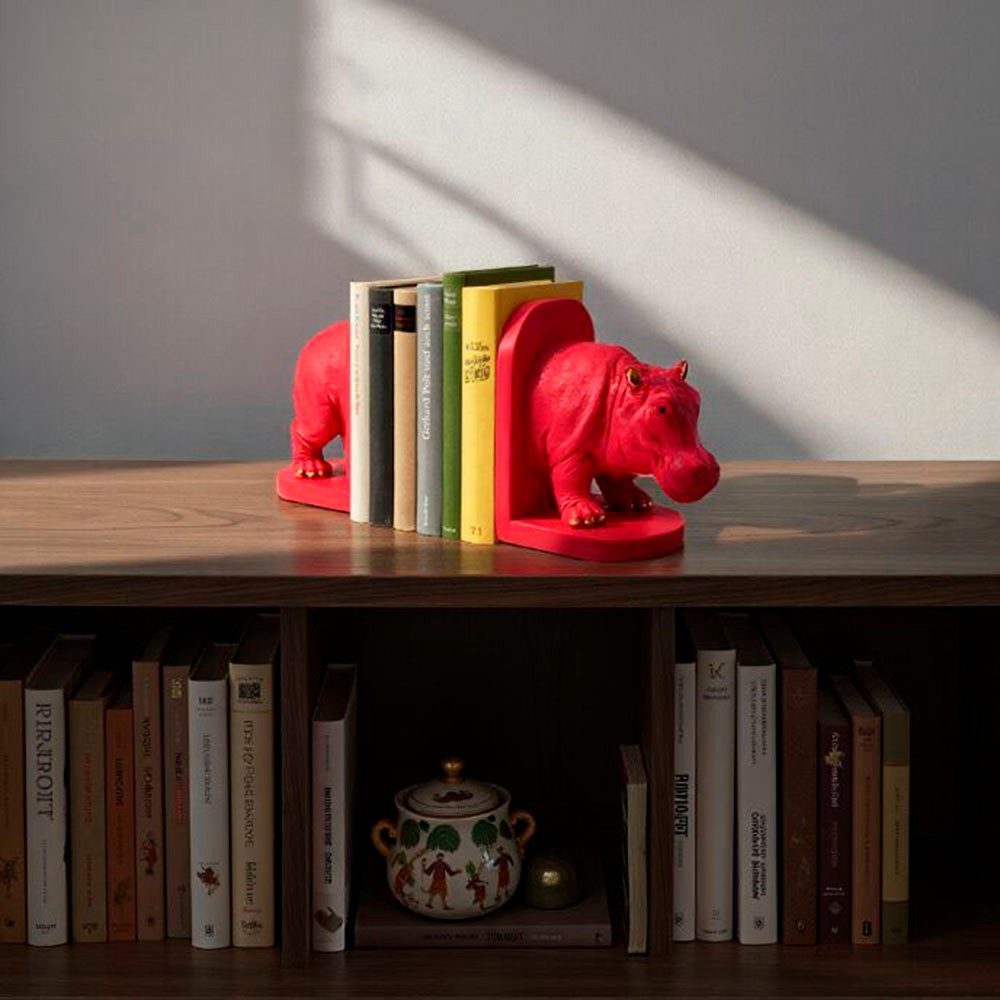 Kare Design Buchstütze Rhino Party (Set, 2 St), aus Polyresin