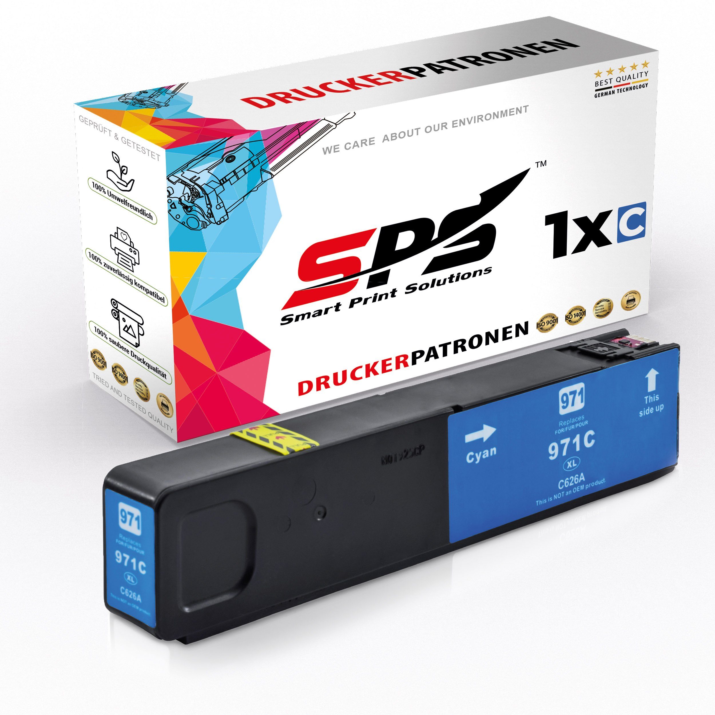 SPS 1x Kompatibel HP 971XL Druckerpatrone Cyan für HP Officejet Pro X476DW Nachfülltinte (für HP, 1er Pack, x)