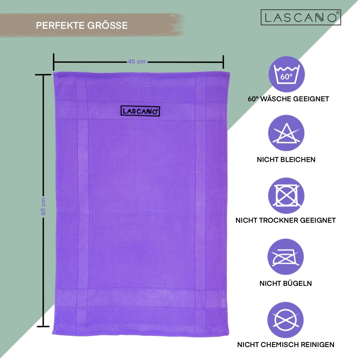 Lascano Geschirrtücher Mikrofaser Exklusiv Mikrofasertuch (Exklusiv, 4-tlg., 4er Set, Streifenfreie Allzweck Mikrofasertücher)