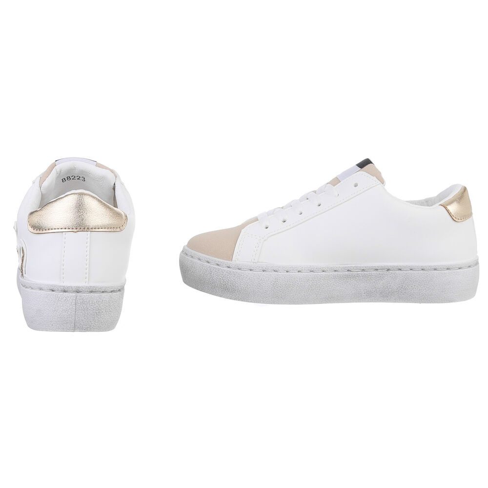 Ital-Design Damen Low-Top Freizeit Sneaker (88930545) Flach Sneakers Low in Weiß – Bild 5 von 5