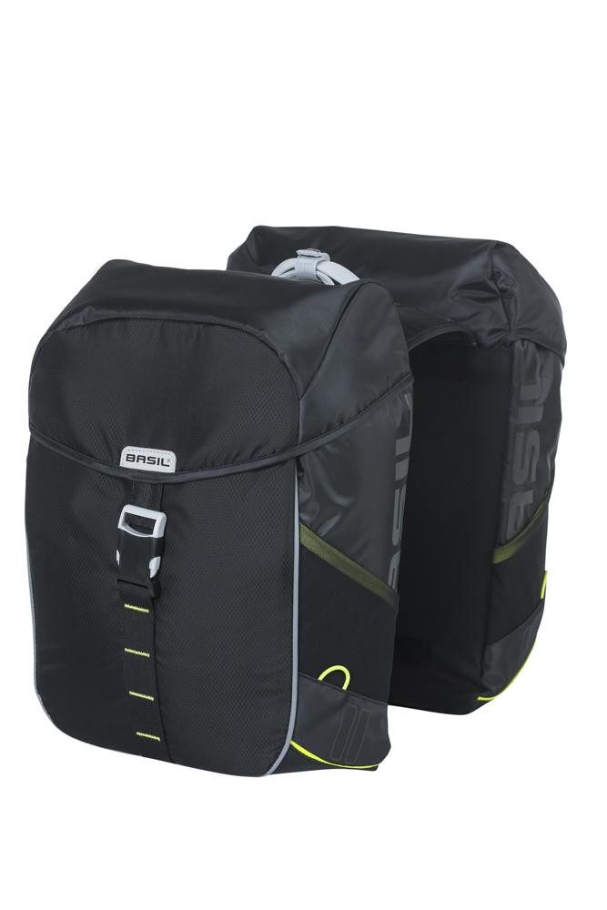 Basil Fahrradtasche Basil Doppelpacktasche Miles black lime wasserdicht Größe 34x17x43cm 3