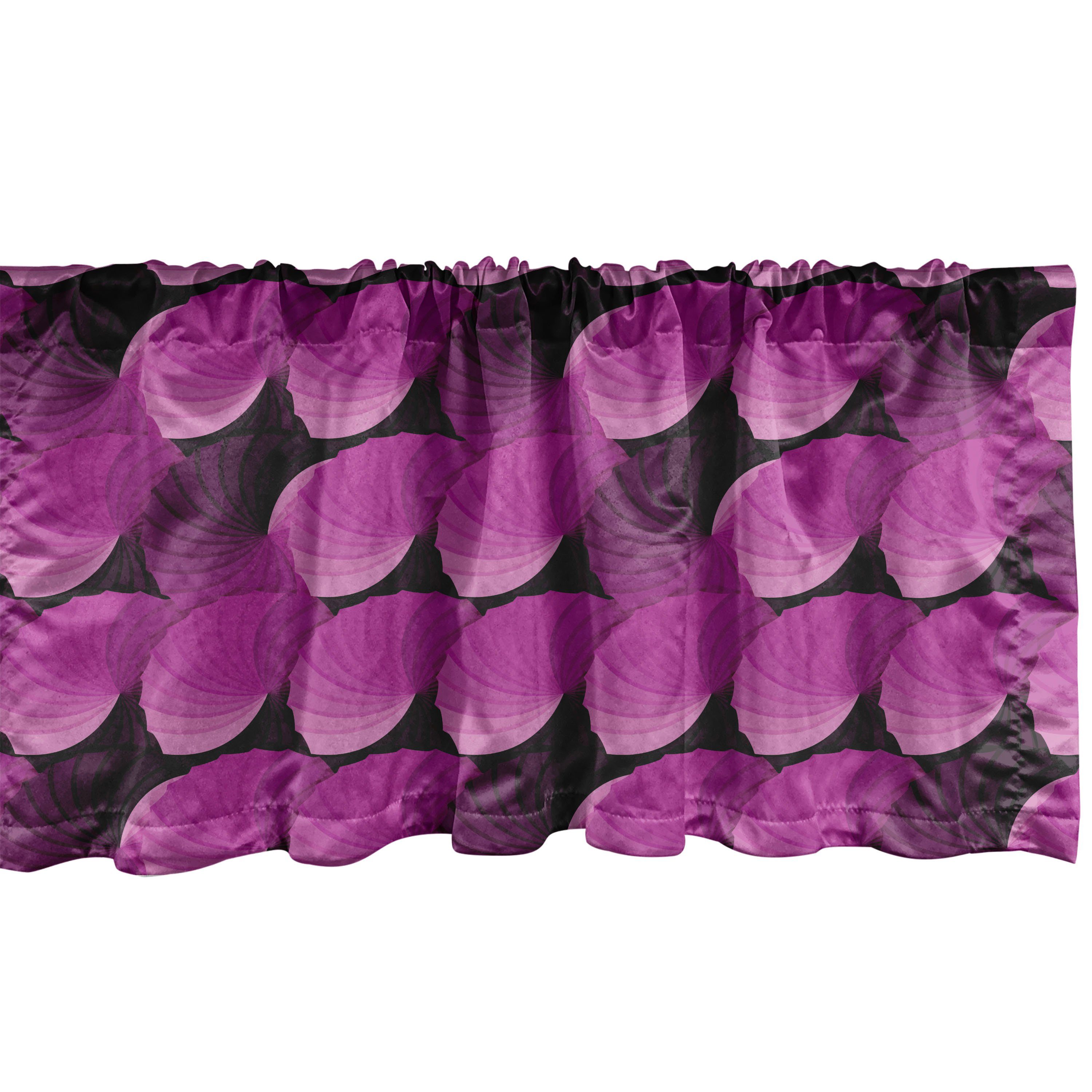 Scheibengardine Vorhang Volant Schlafzimmer Küche Abstrakt Microfaser, mit Dekor Digital Abakuhaus, Rosette Stangentasche, für Graphic