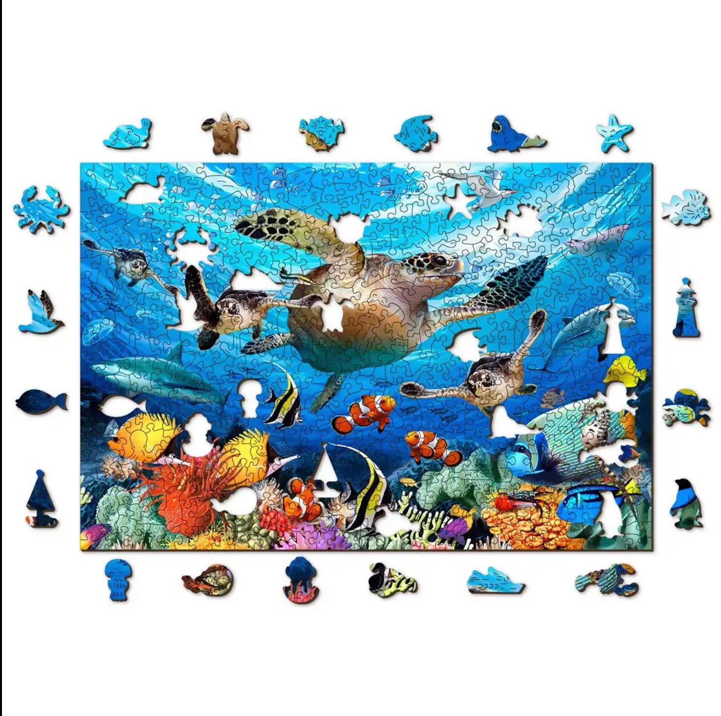 Wooden City Puzzle Holzpuzzle Ozean Leben 500 Puzzleteile Unterwasserwelt G günstig online kaufen