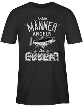 Shirtracer T-Shirt Echte Männer angeln ihr Essen Angler Geschenke