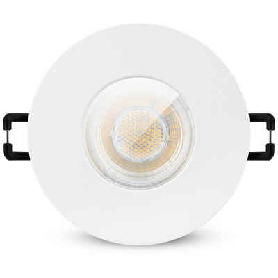 linovum LED Einbaustrahler LED Einbauspot IP65 neutralweiss GU10 3W 230V - Einbaustrahler matt, Leuchtmittel inklusive, Leuchtmittel inklusive