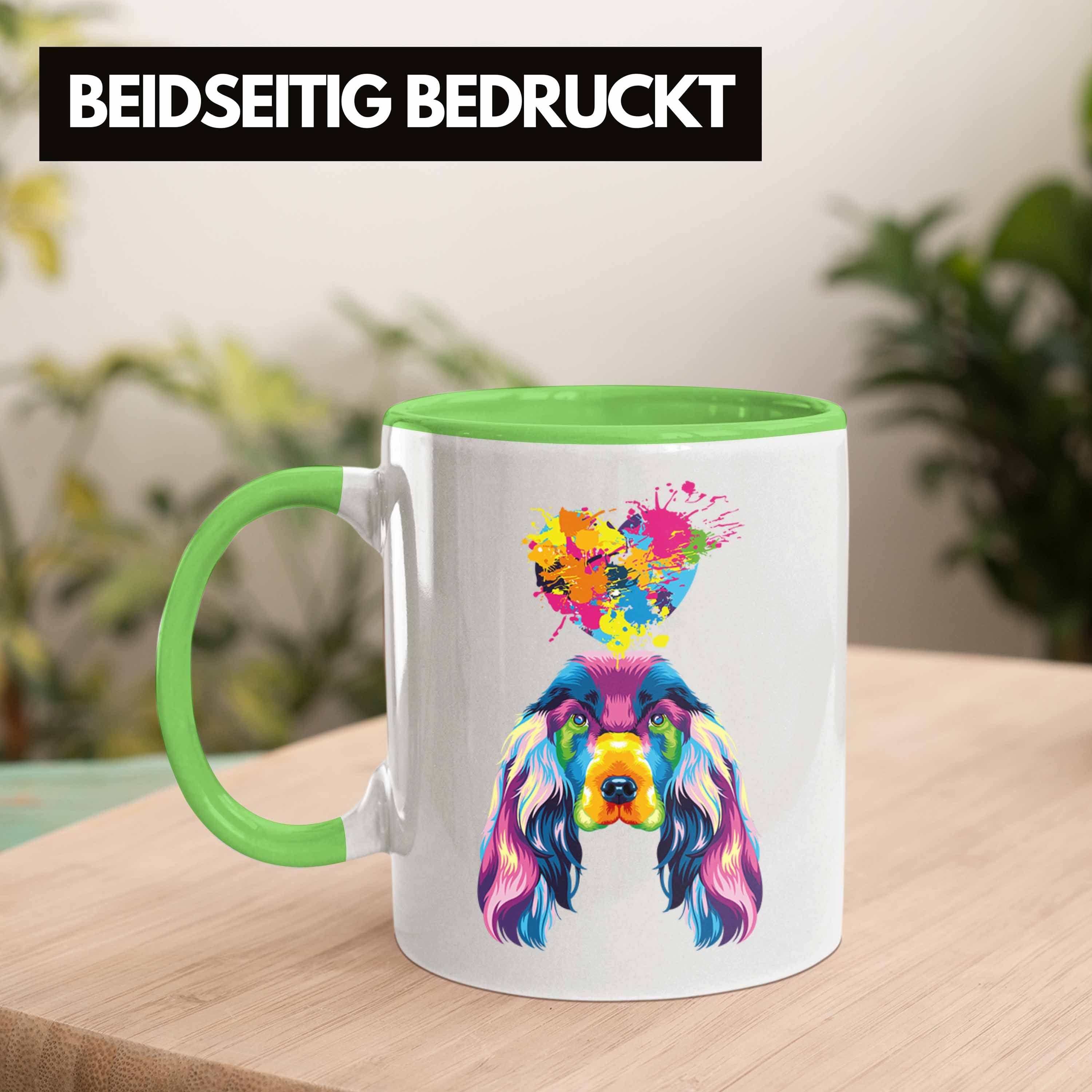 Besitzer Cocker Herz Trendation Farbe Spruch Gesc Geschenk Spaniel Tasse Tasse Lustiger Grün
