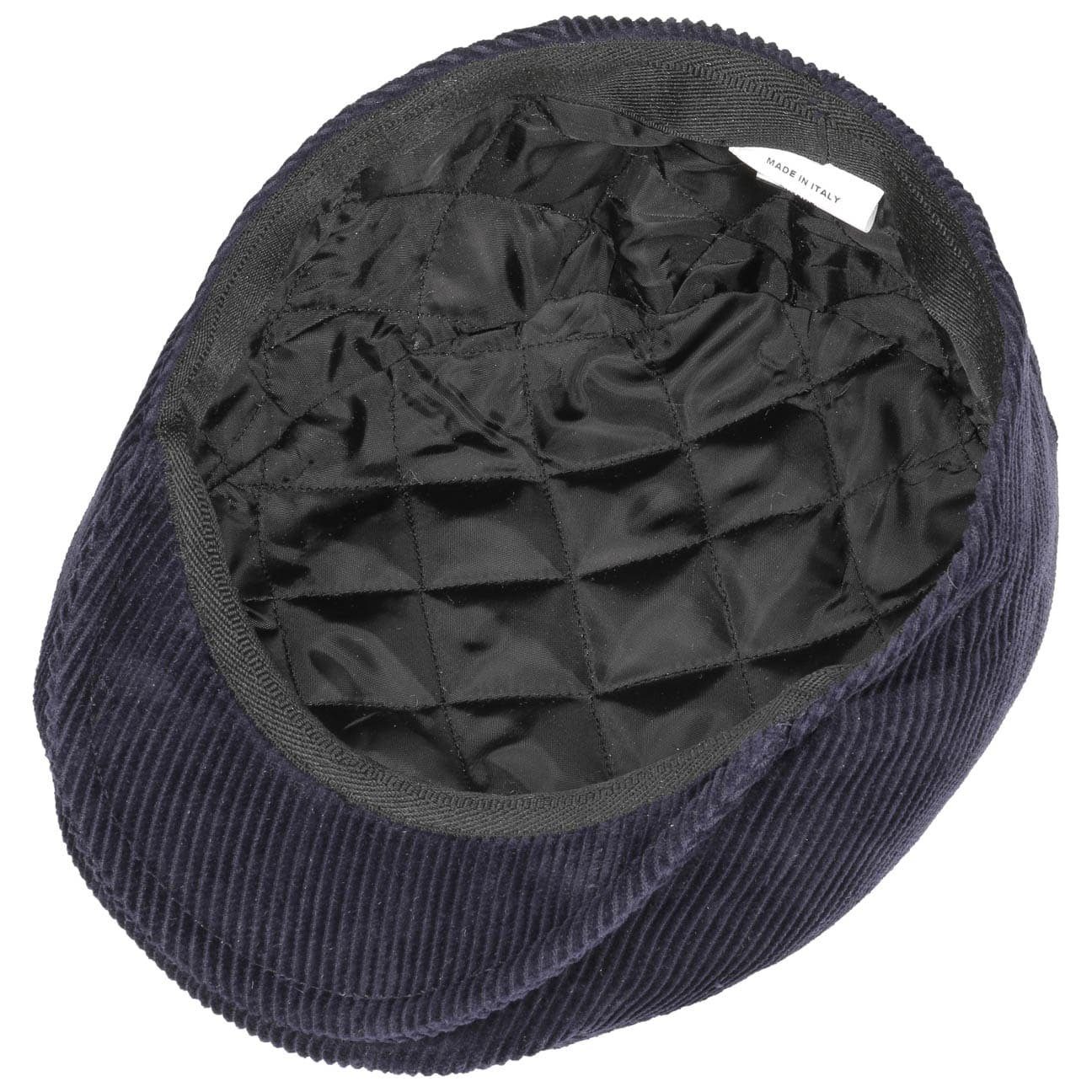 Lipodo Flat Cap (1-St) Made Baumwollcap mit in blau Italy Schirm