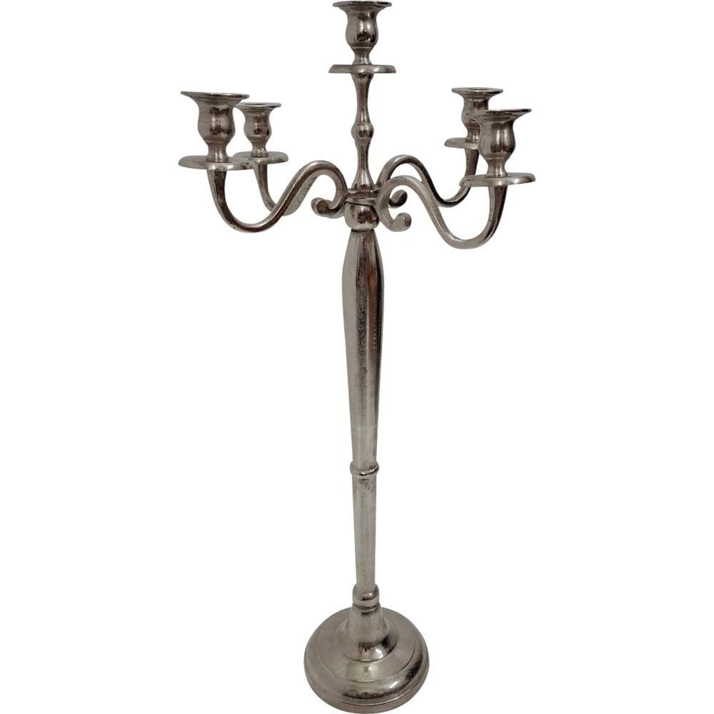 Lesli Living Kerzenständer Kerzenhalter Brush silber 78cm 5-armig