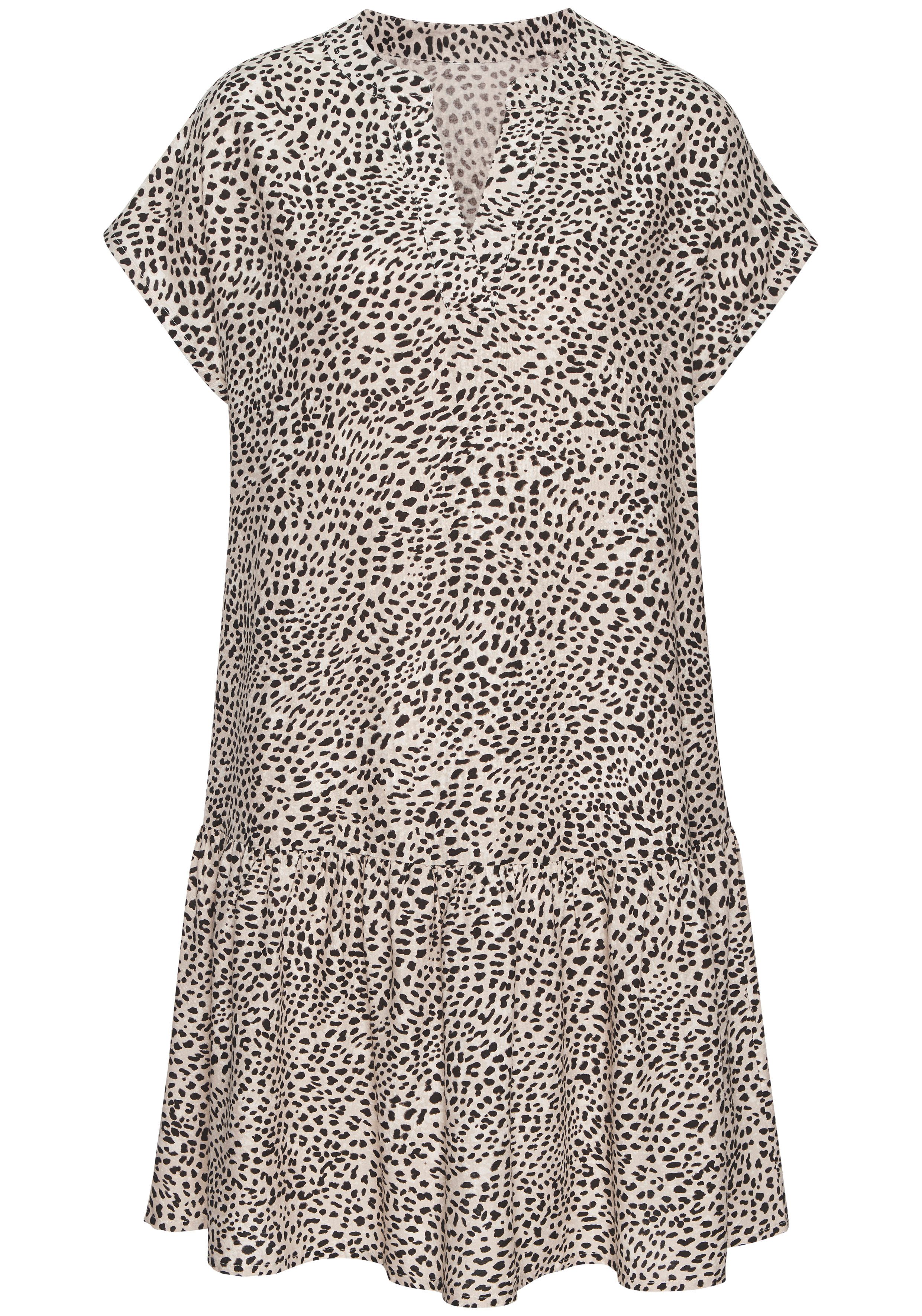 LASCANA Blusenkleid mit Allover Animal-Print günstig online kaufen