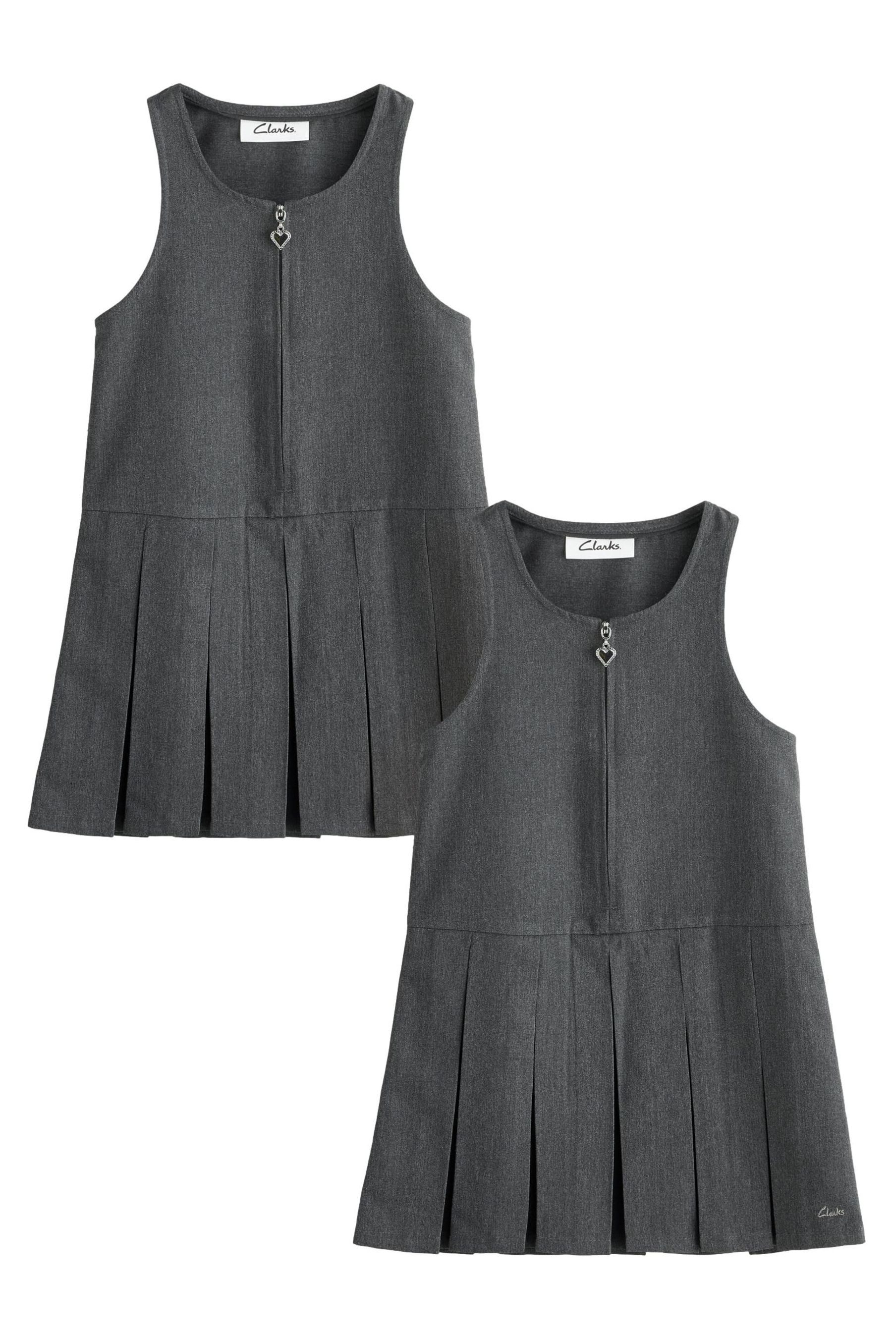 Clarks Latzkleid Clarks Girls Trägerkleid mit RV vorne, 2er-Pack (2-tlg)