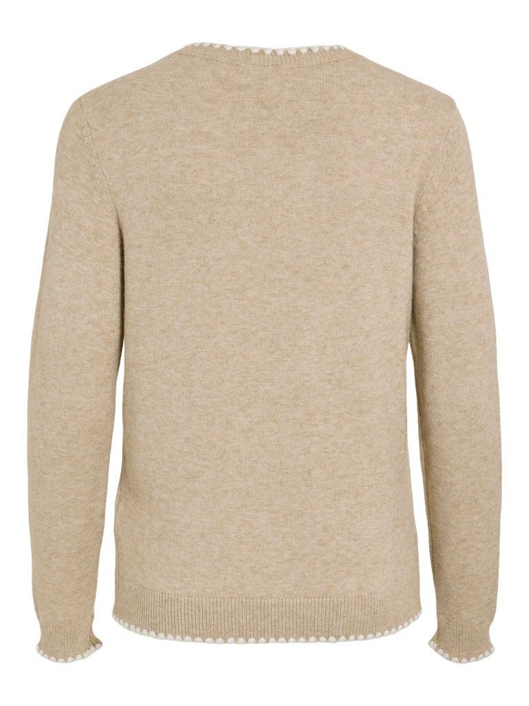 Vila Rundhalspullover VIRIL O-NECK L/S DETAIL KNIT günstig online kaufen