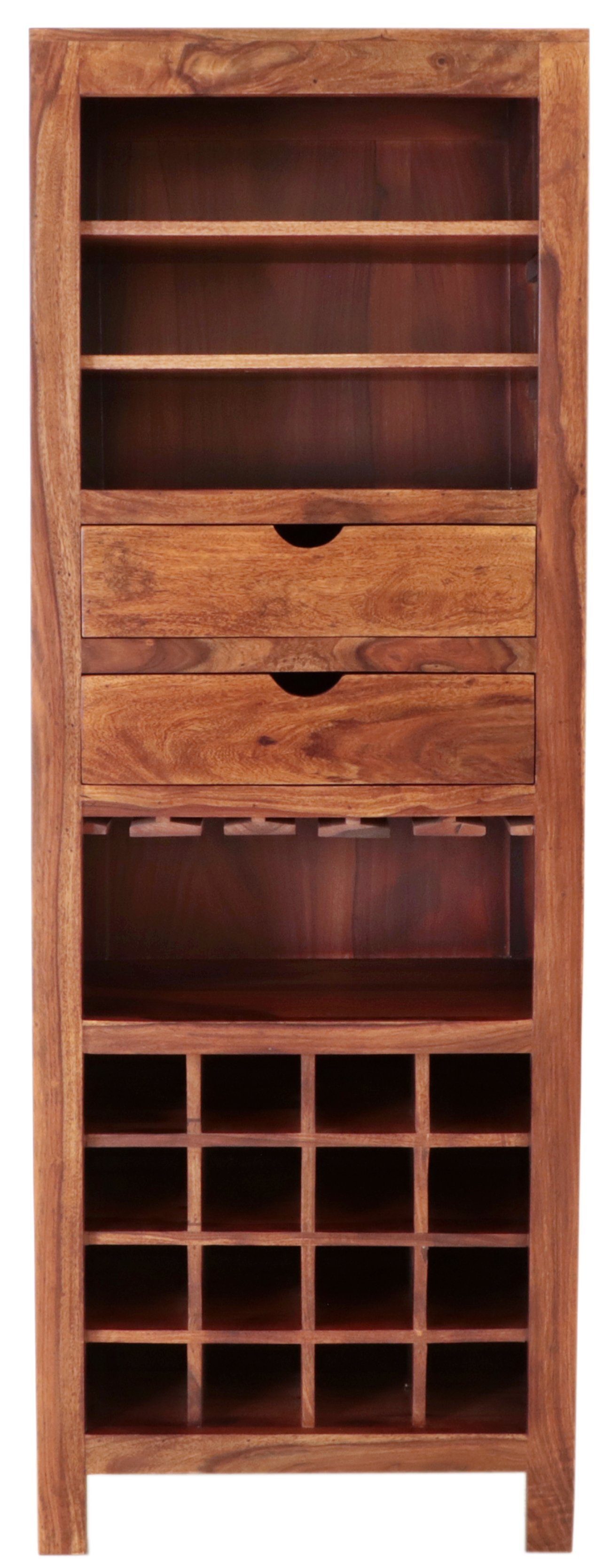 Barschrank Barschrank 65x180x45 aus indischem Palisandr-Holz