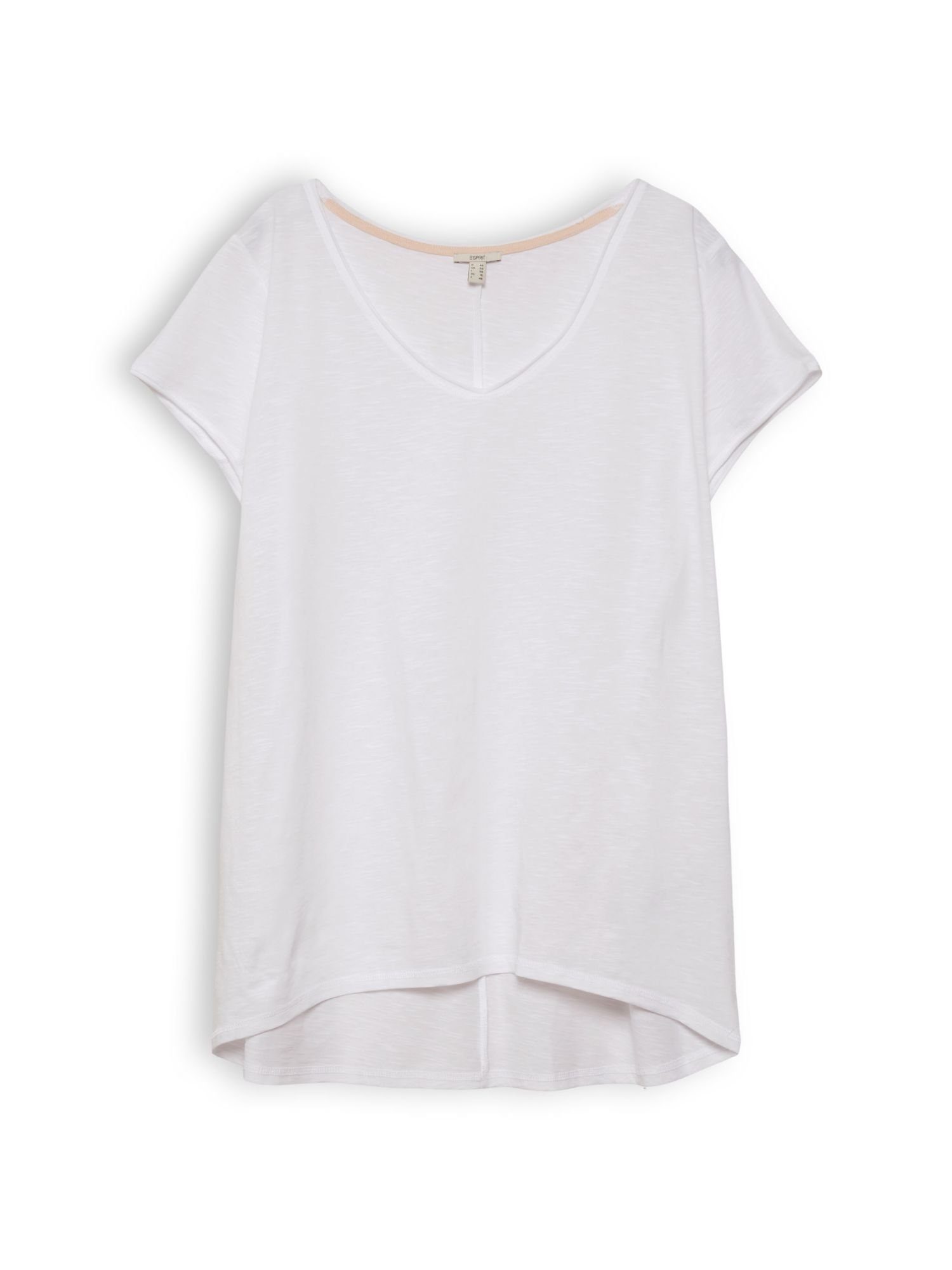 Esprit T-Shirt »CURVY T-Shirt mit V-Ausschnitt, Bio-Baumwolle« (1-tlg)  online kaufen | OTTO