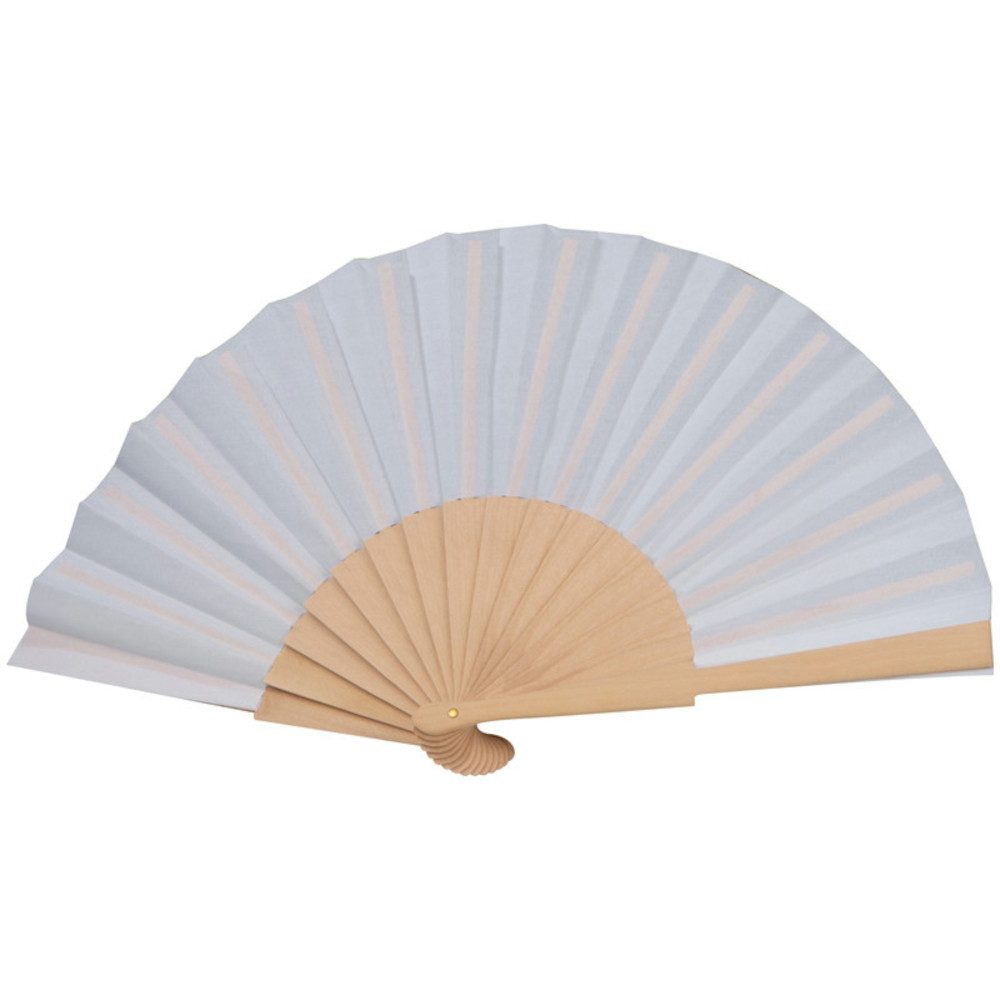 Macma Papierfächer Aufklappbarer Papierfächer / Handfächer / Farbe: weiß