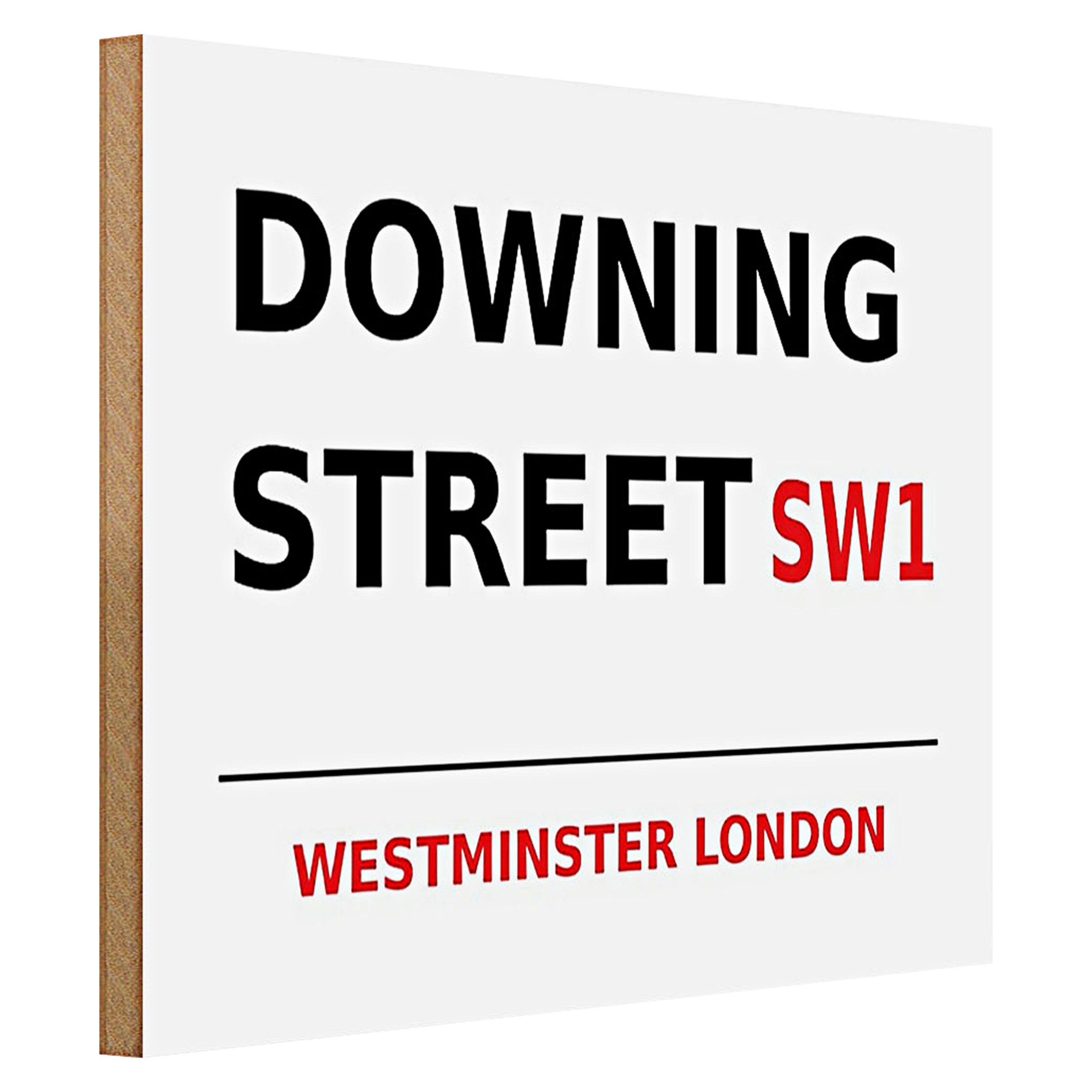 Roomando Holzbild London 40x30cm Westminster downing Street SW1