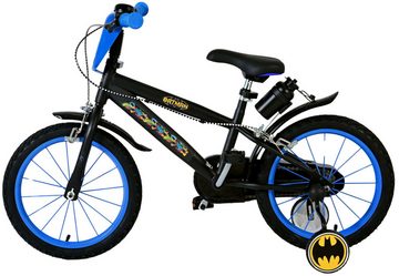 Volare Kinderfahrrad Kinderfahrrad Batman Fahrrad für Jungen 16 Zoll Kinderrad in Schwarz
