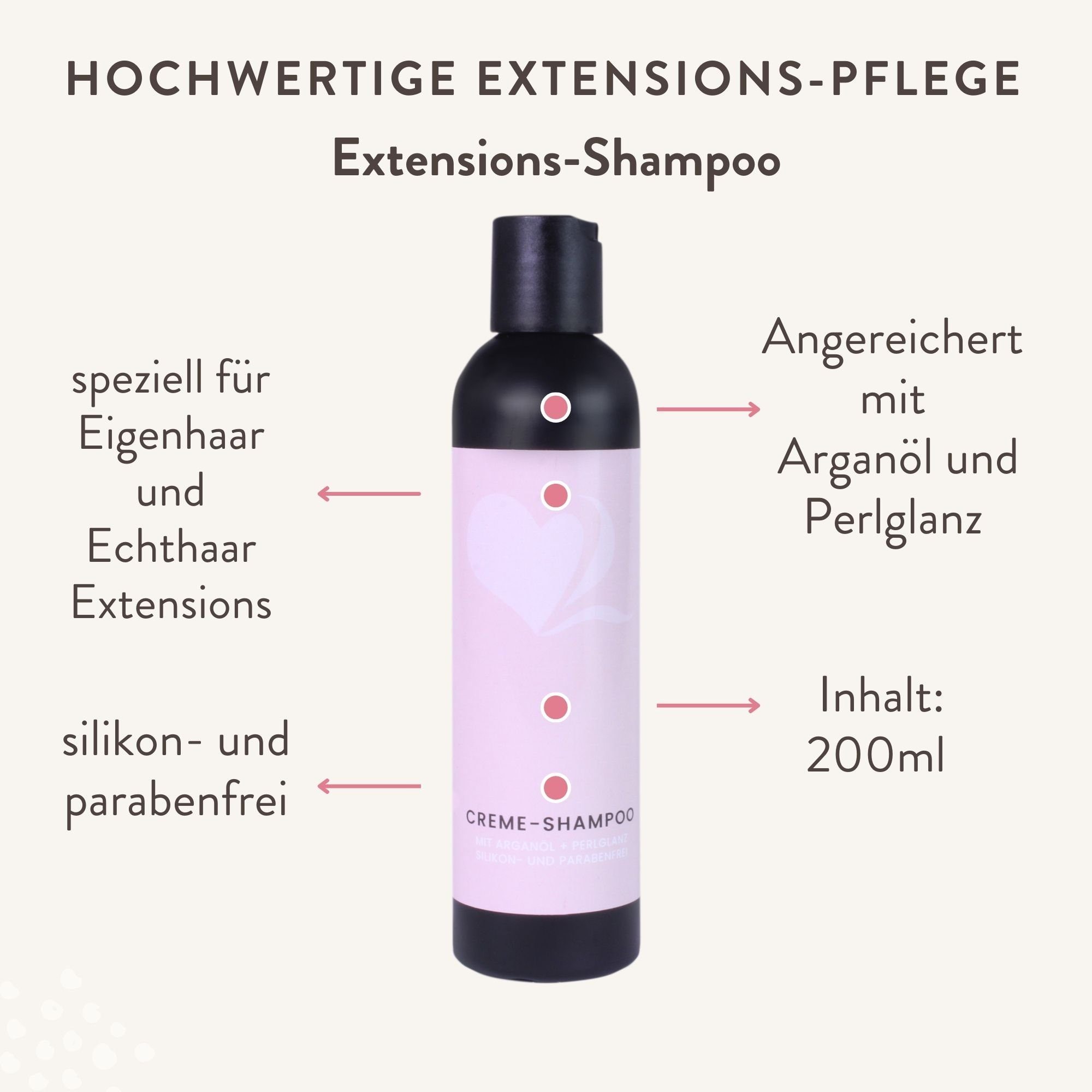 hair2heart Echthaar-Extension Extensions Shampoo 200ml