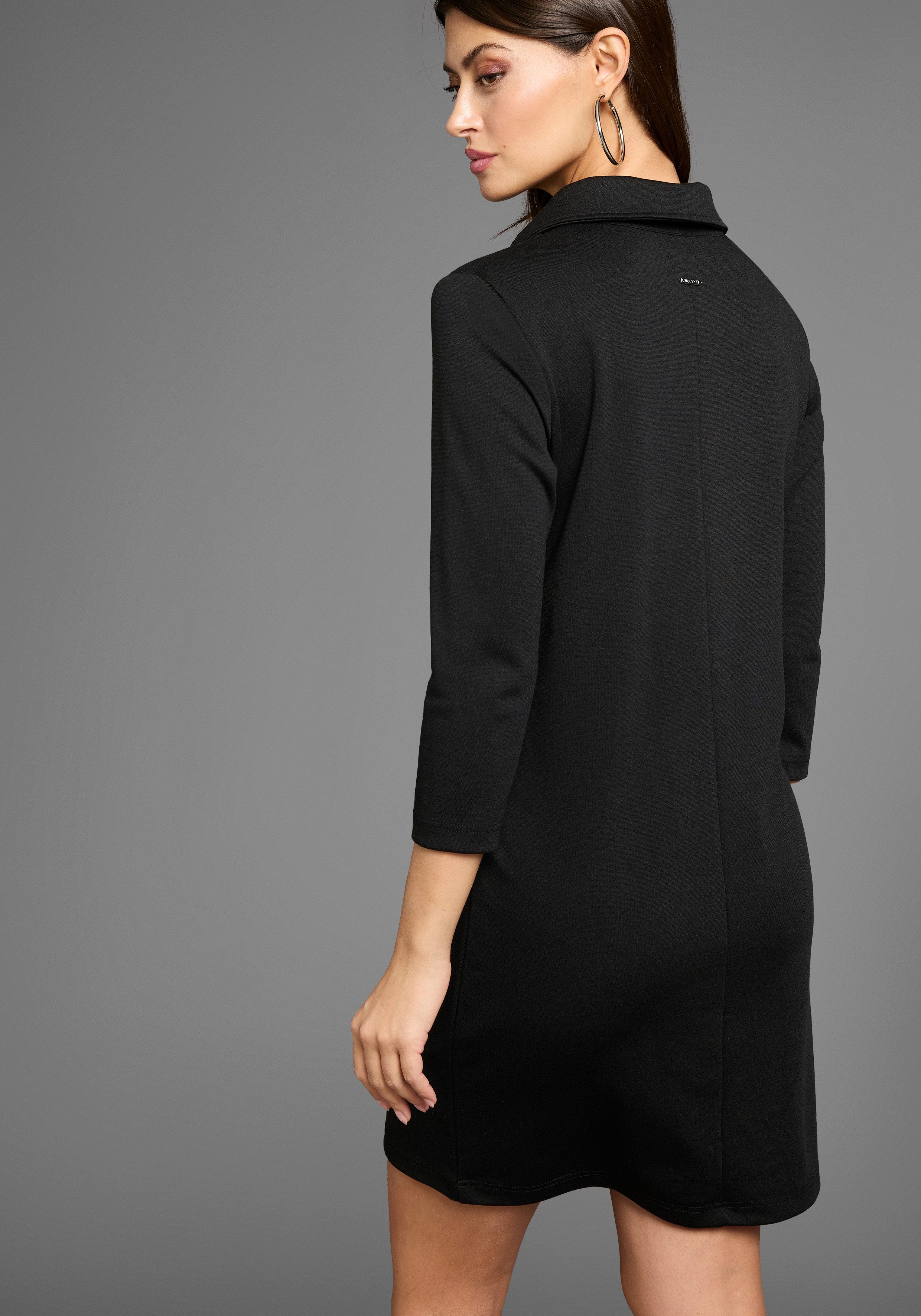 Laura Scott Polokleid mit glänzendem Schriftzug günstig online kaufen