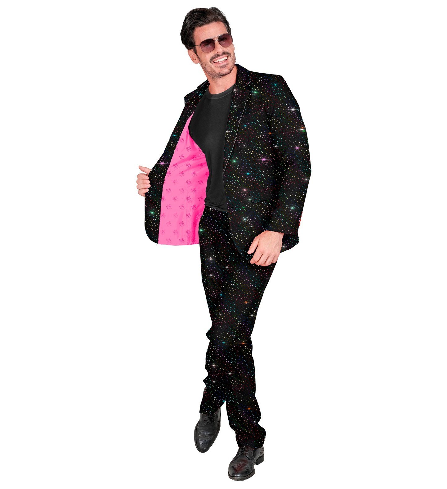 Kostüm Designer Anzug 'Mr. Sparkling Black' 2-tlg., Schw