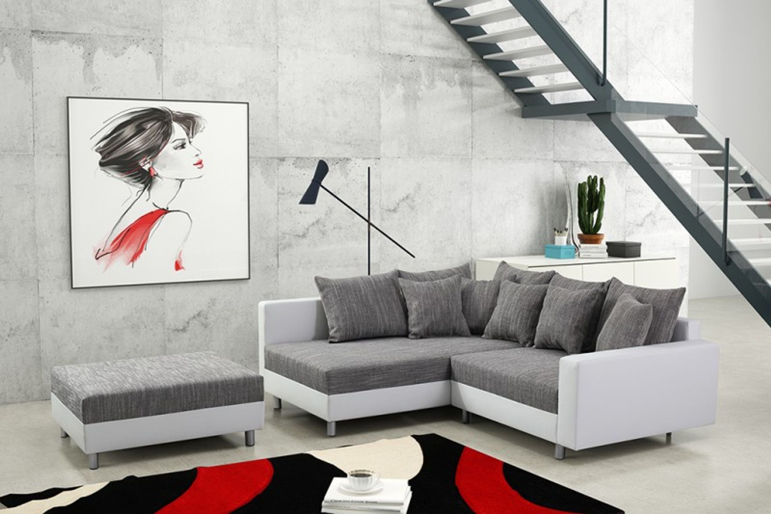 Küchen-Preisbombe Sofa Wohnlandschaft Couch Ecksofa Eckcouch weiss Eckcouch günstig online kaufen