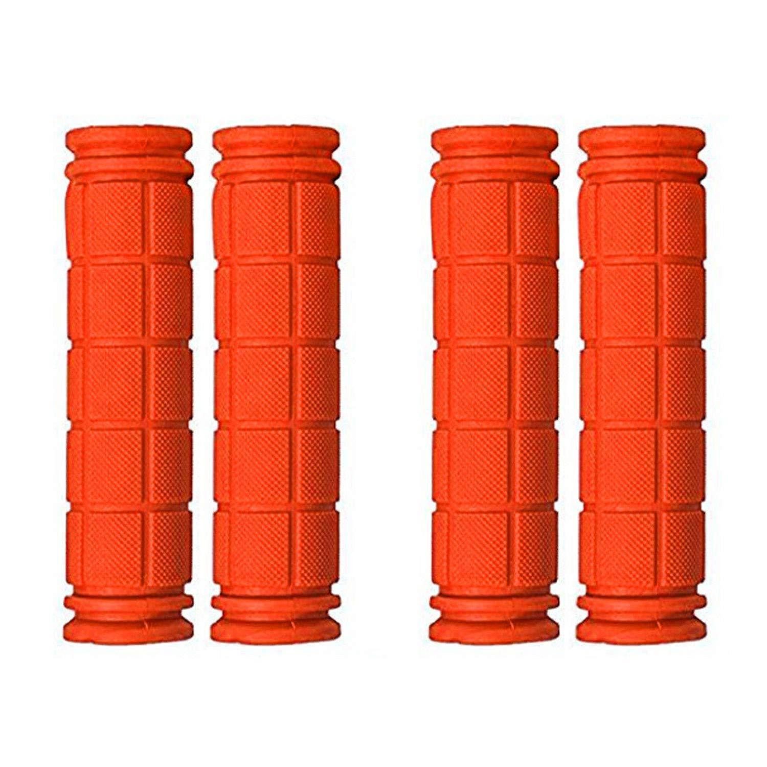 LuxusKollektion Fahrradlenker Fahrradgriffe rutschfest weich Gummi MTB BMX 2 Paar Orange
