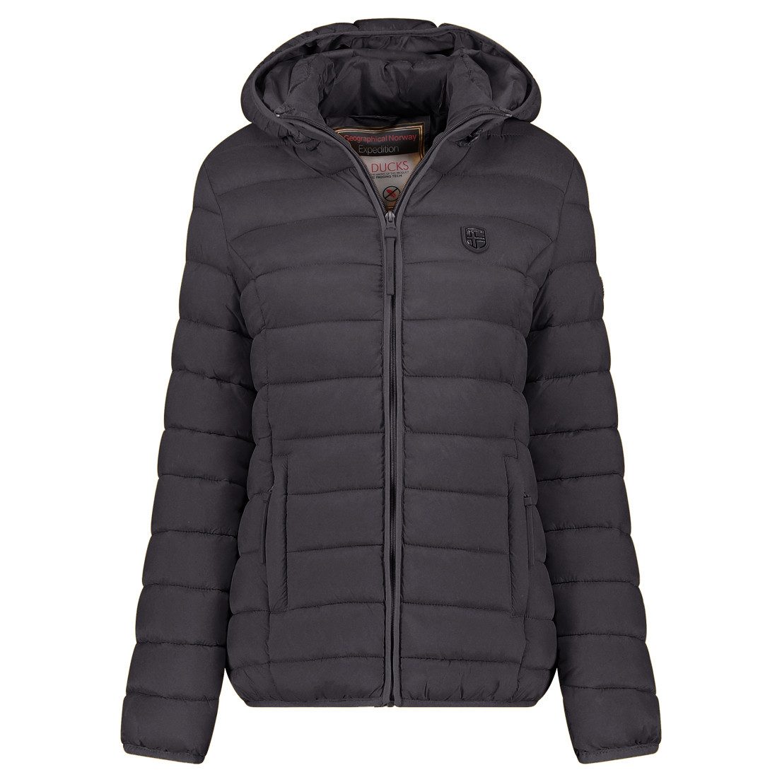 Geographical Norway Steppjacke Hochwertige Outdoorjacke Übergangsjacke Leicht Steppjacke (1-St) Steppjacke mit Kapuze