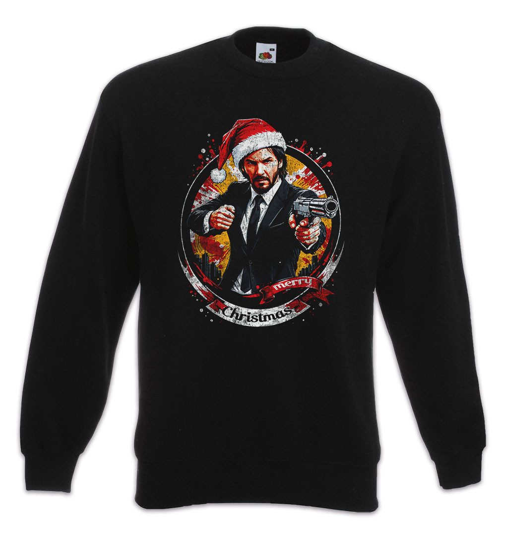 Sweatshirt Merry John Christmas Sweatshirt Happy Santa X-Mas Claus Wick
