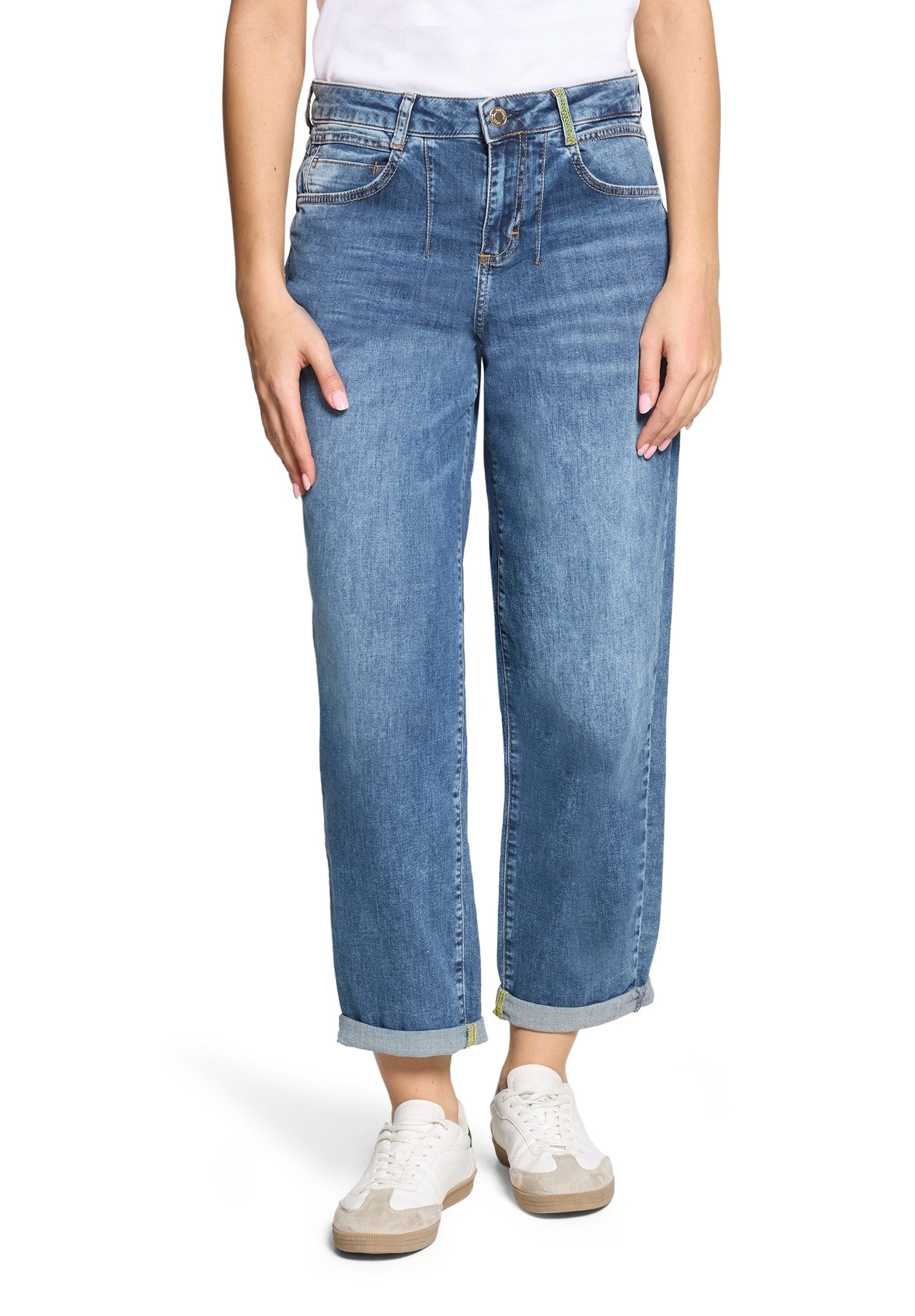 Cartoon Ankle-Jeans Damen mit Waschung