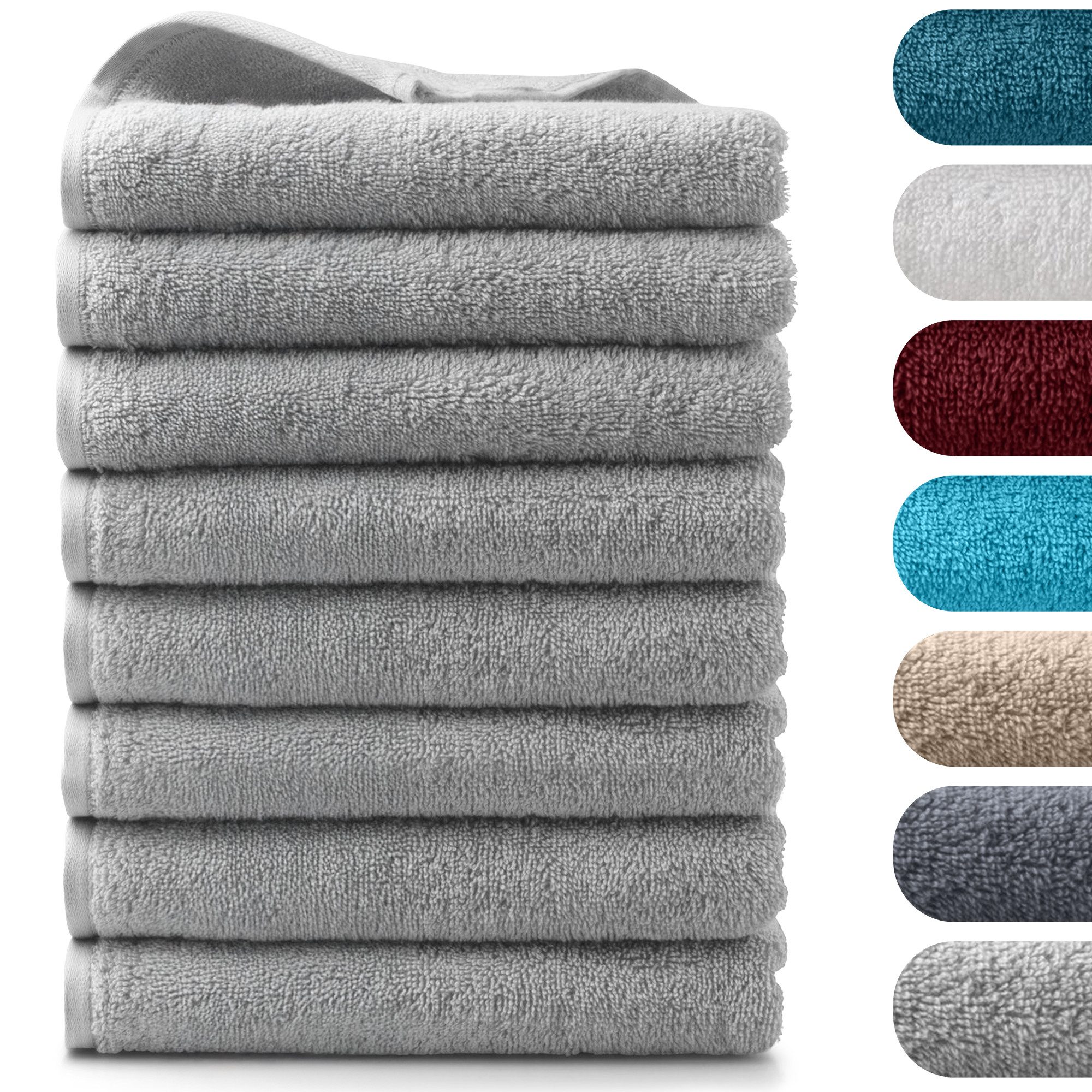 BARBONS Handtücher Set – 8-tlg Handtuch Set 50 x 100 cm für Badezimmer, Gäs günstig online kaufen