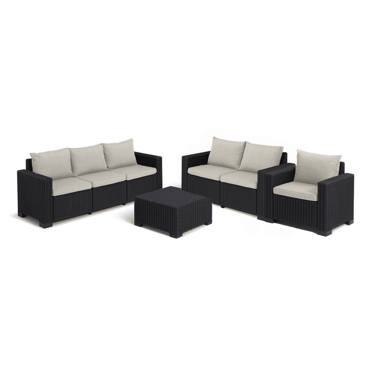 Allibert Gartenlounge-Set California Gartenlounge Gartenmöbel Set günstig online kaufen