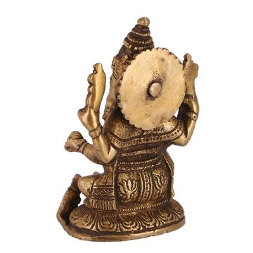 Guru-Shop Dekofigur Messingfigur Ganesha Statue 12 cm - Motiv 20