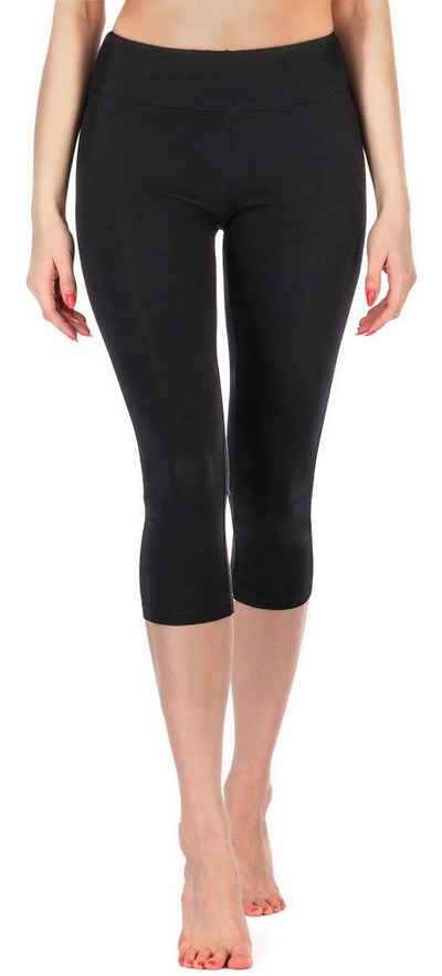 Merry Style Leggings Damen Leggings Fitnesshose 3/4 aus Viskose MS10-220 (1-tlg) elastischer Bund