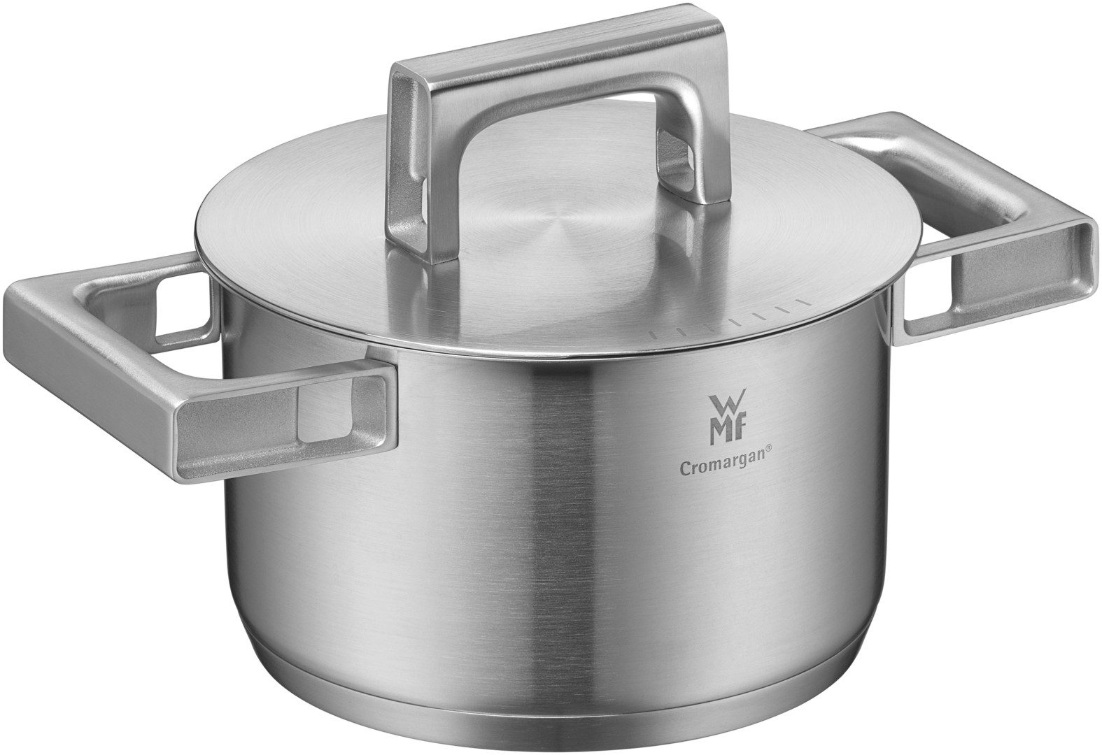 WMF Fleischtopf Ultimate Cool+ Kochtopf mit Deckel, 16 cm, Cromargan Edelstahl 18/10 (16cm, 1,9l), Induktions Topf mit Innenskalierung