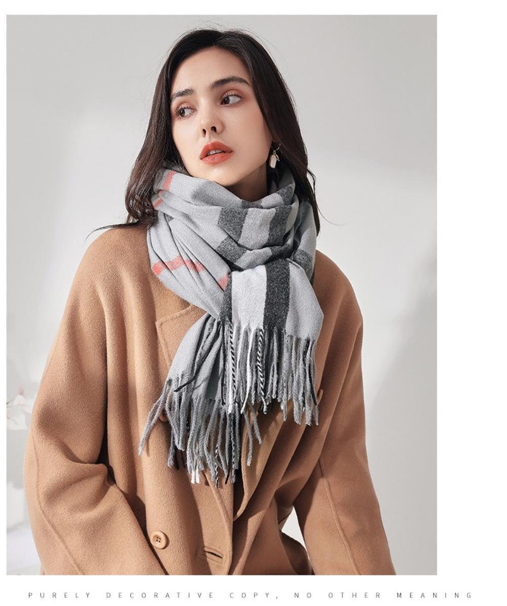 Blusmart Schal Karierter Schal für Damen, (Warmer Schal aus Kaschmirimitat, günstig online kaufen