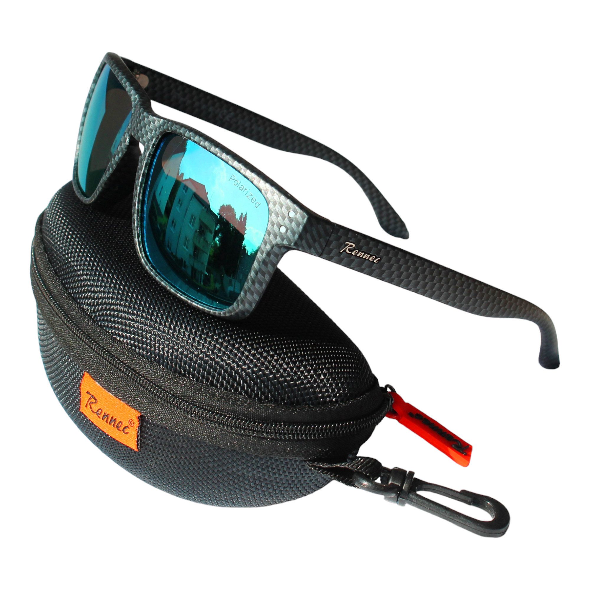 Rennec Sonnenbrille (Herren Brille mit Hardcase und Brillenbeutel) Polarisi günstig online kaufen
