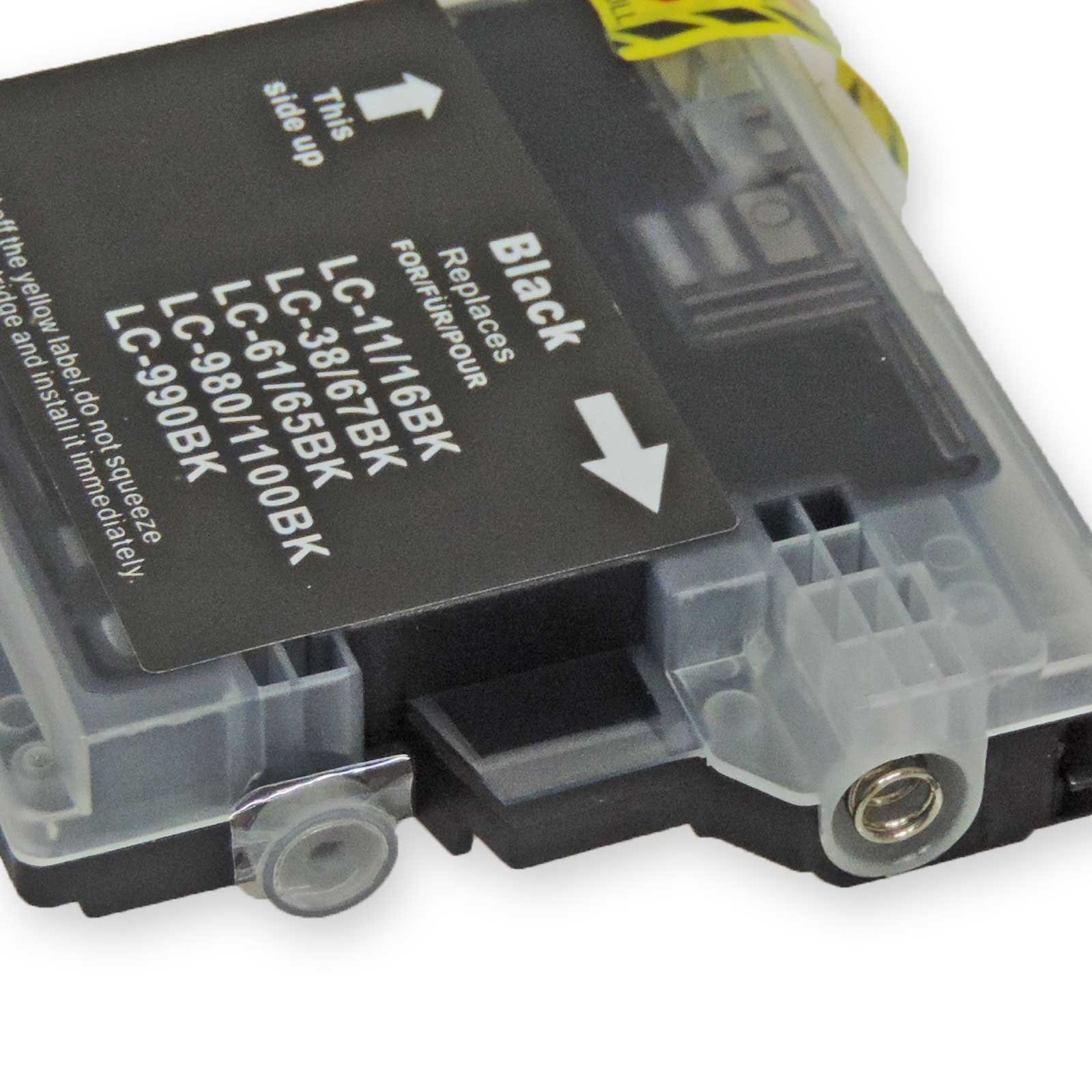 LC-980, 12-Farben Multipack (3x LC-1100 Tintenpatrone Schwarz, D&C Kompatibel Brother