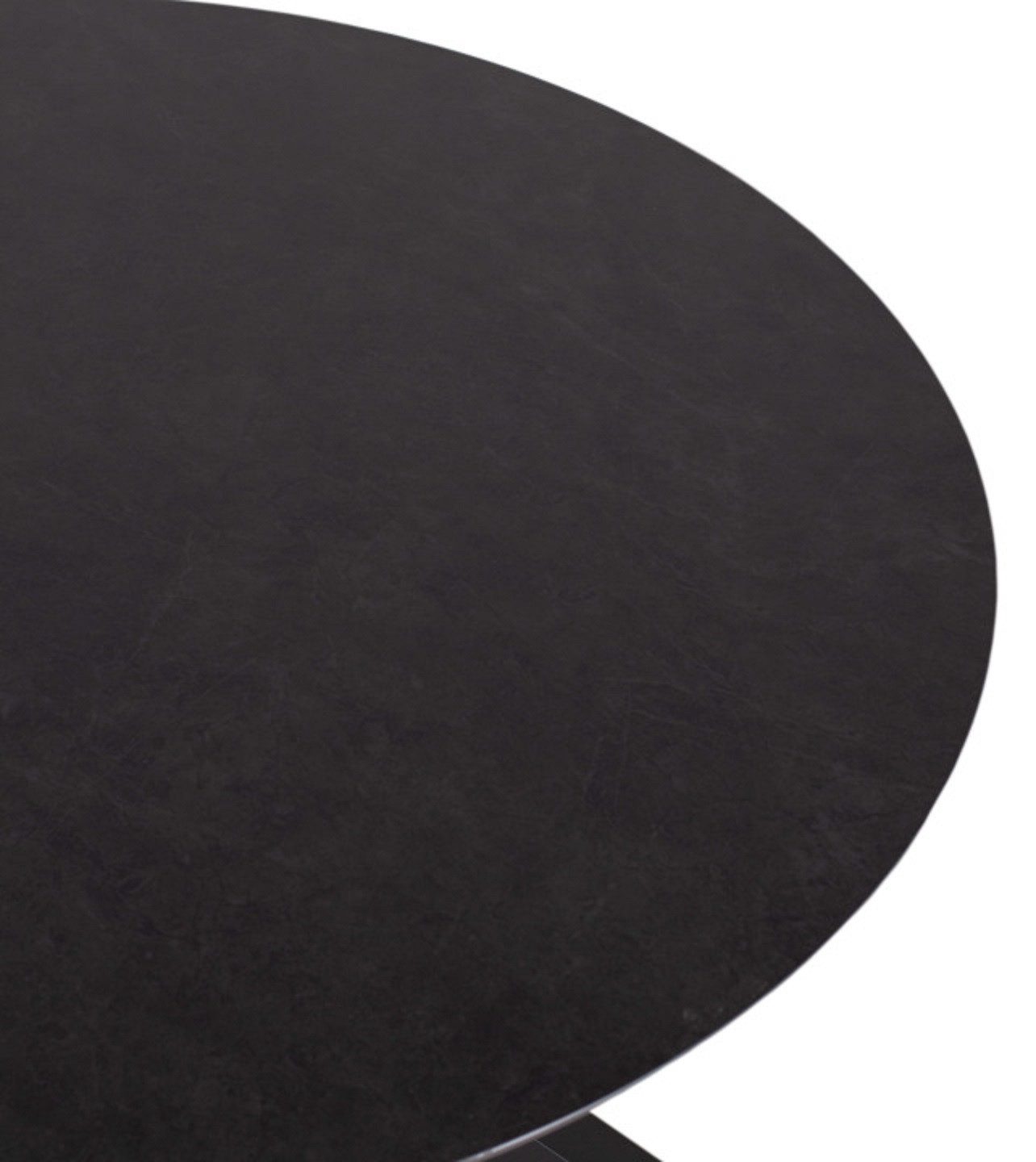 deVries Gartentisch Livingston 120 cm rund Terrassentisch Esstisch wetterfest kratzfest, Tischplatte aus gesintertem Stein