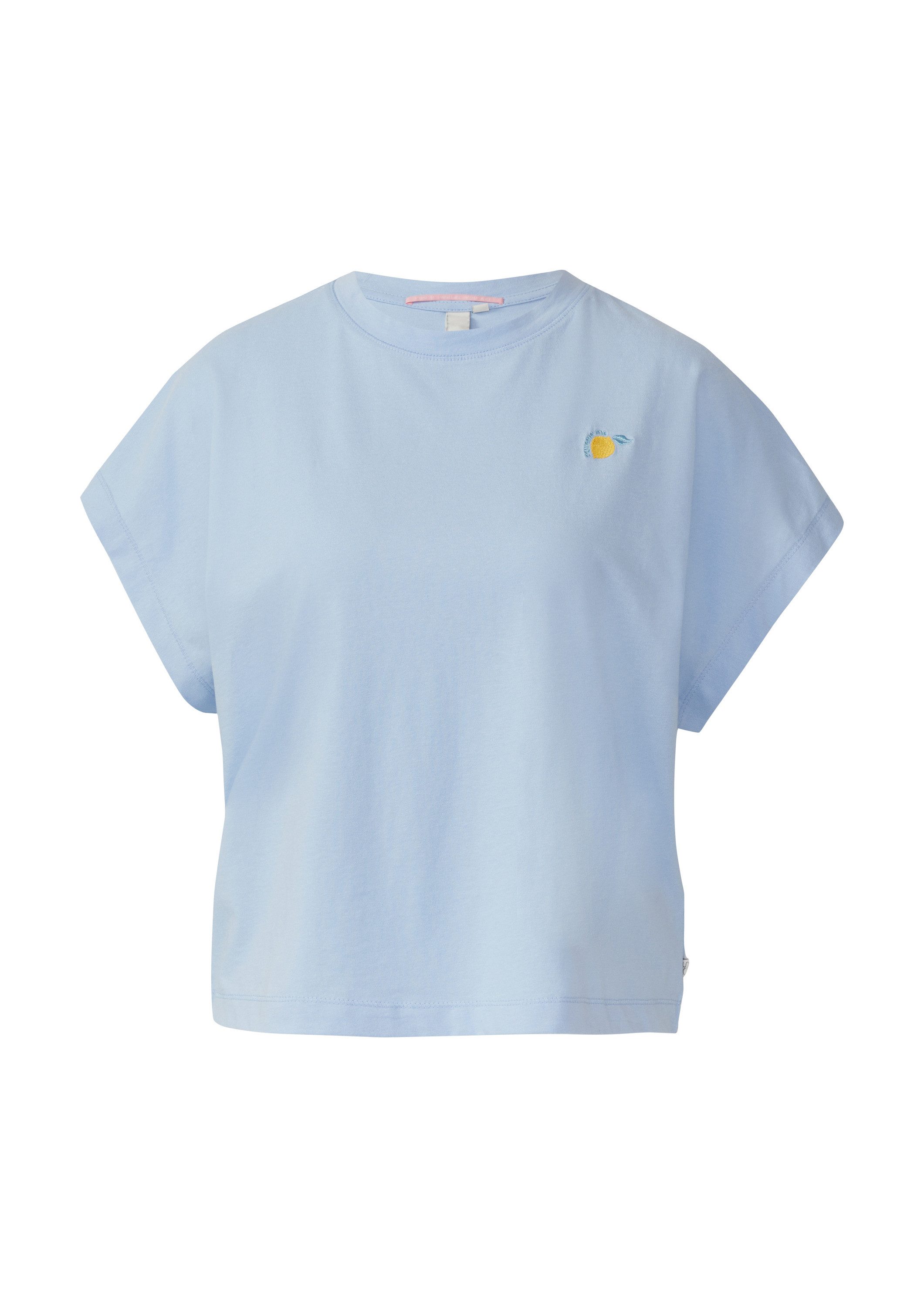 QS Kurzarmshirt T-Shirt Lässiges Shirt mit überschnittener Schulter günstig online kaufen