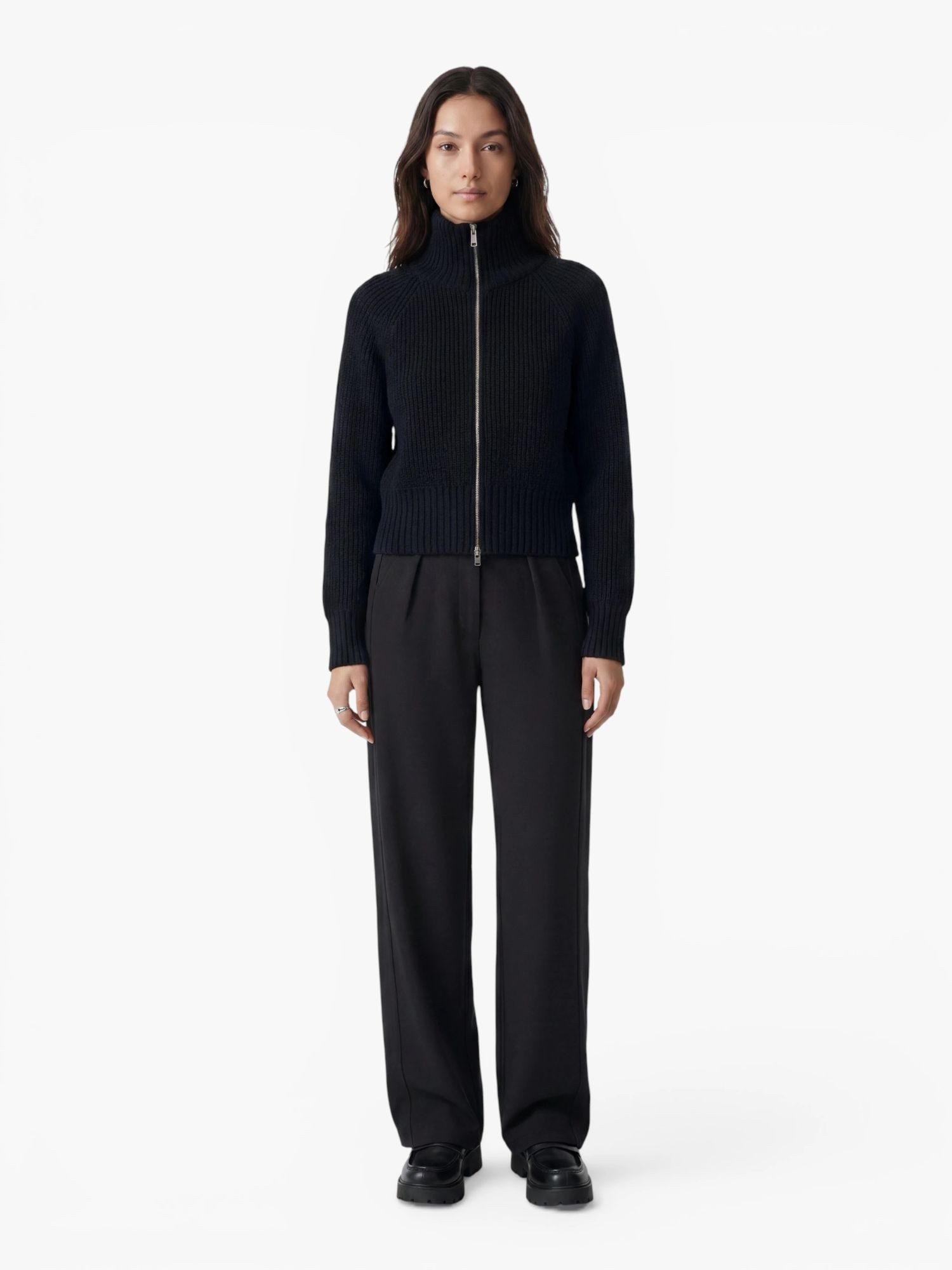 LeGer Strickjacke Nala, LeGer by Lena Gercke mit Woll-Anteil, Stehkragen