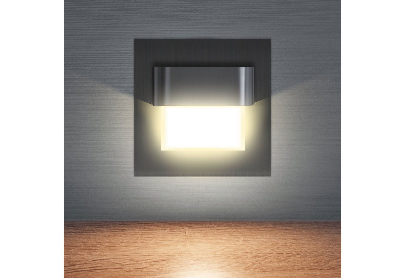 Maxkomfort LED Wandstrahler 6101-6102, LED fest integriert, 3000K, Warmweiß, Treppenbeleuchtung
