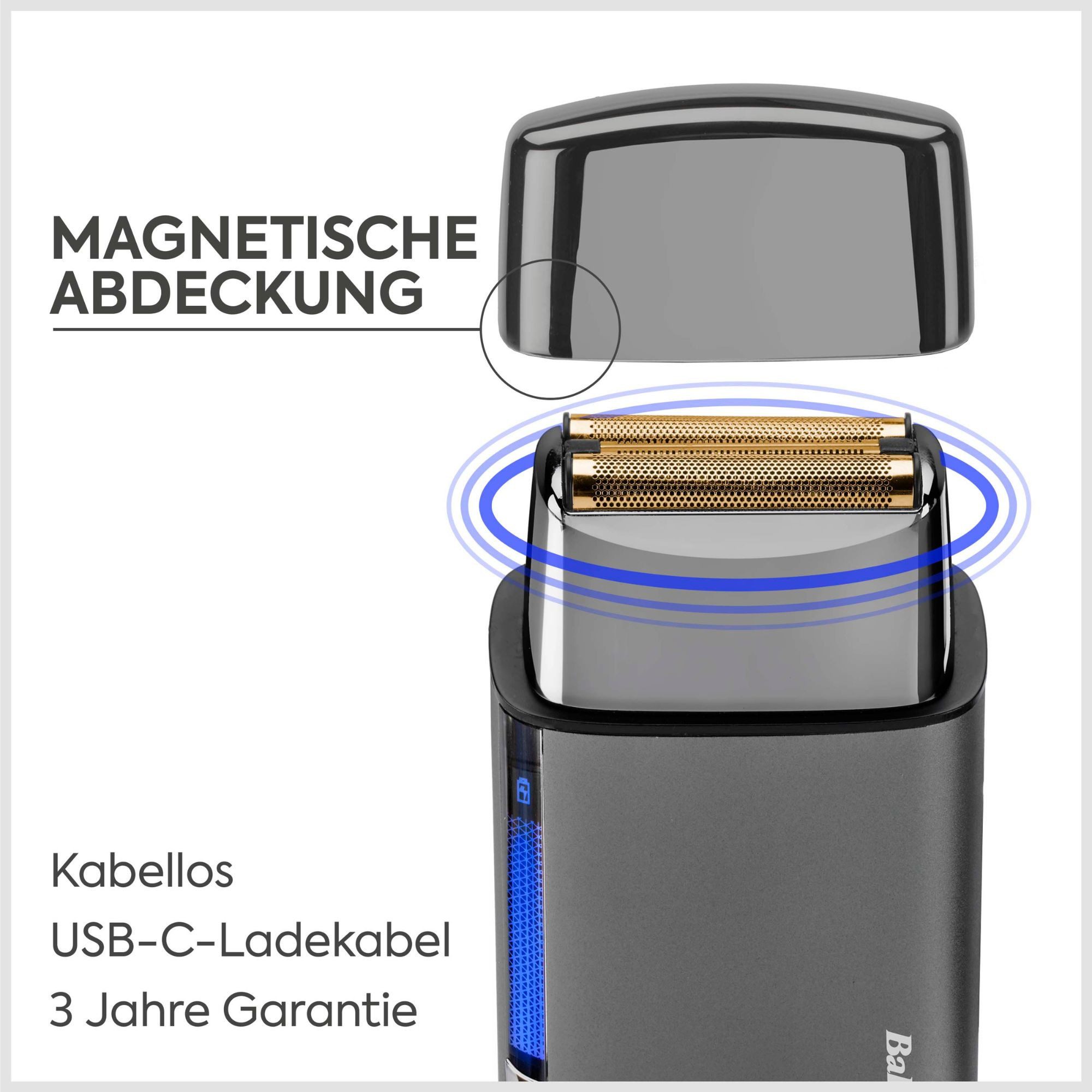 BaByliss Elektrogesichtshaarentferner Super-X Metal Folienrasierer – Bild 4 von 5