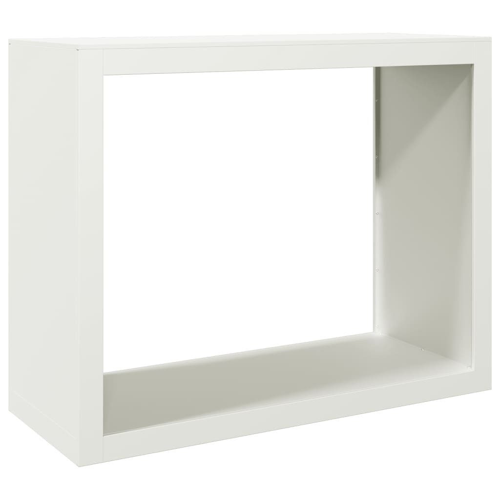 vidaXL Kaminholzregal Brennholzregal Weiß 100x40x80 cm Stahl
