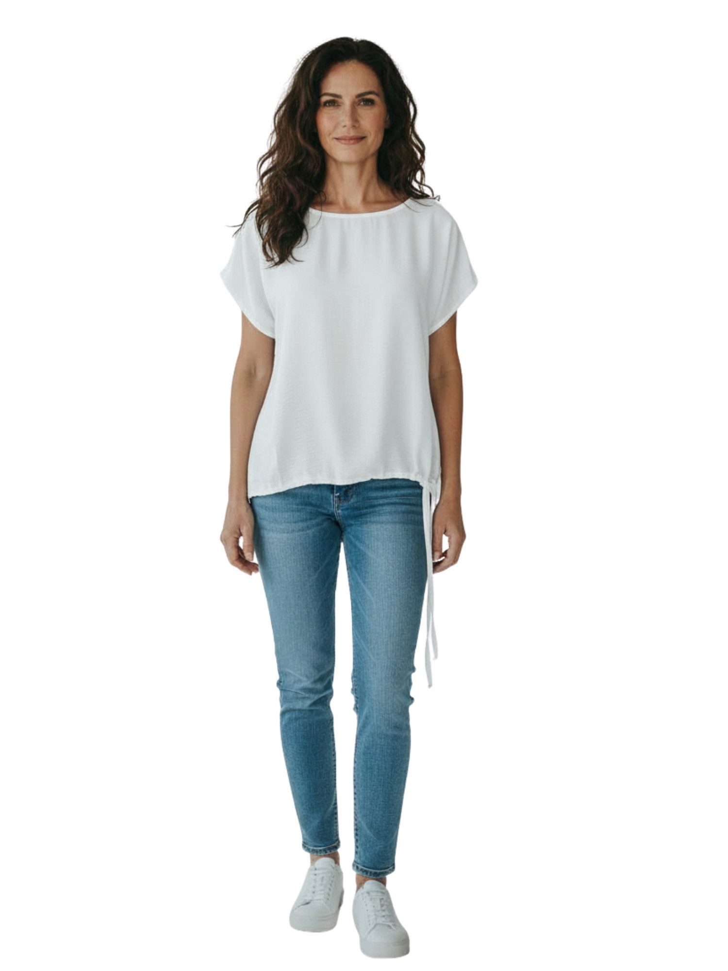 Estefania for woman Kurzarmshirt Estefania for woman, 197-1670 seitlich zum binden