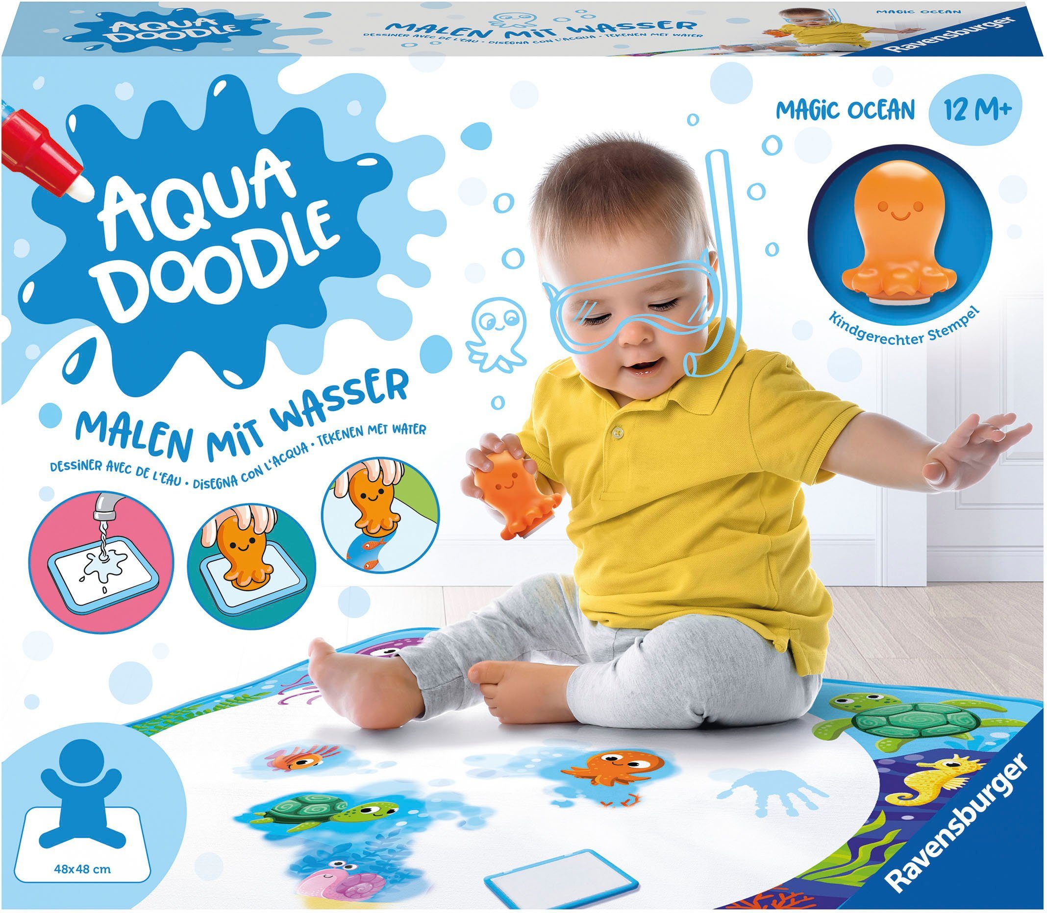 Ravensburger Kreativset ministeps®, Aqua Doodle®, Magic Ocean, Made in Europe; FSC® - schützt Wald - weltweit