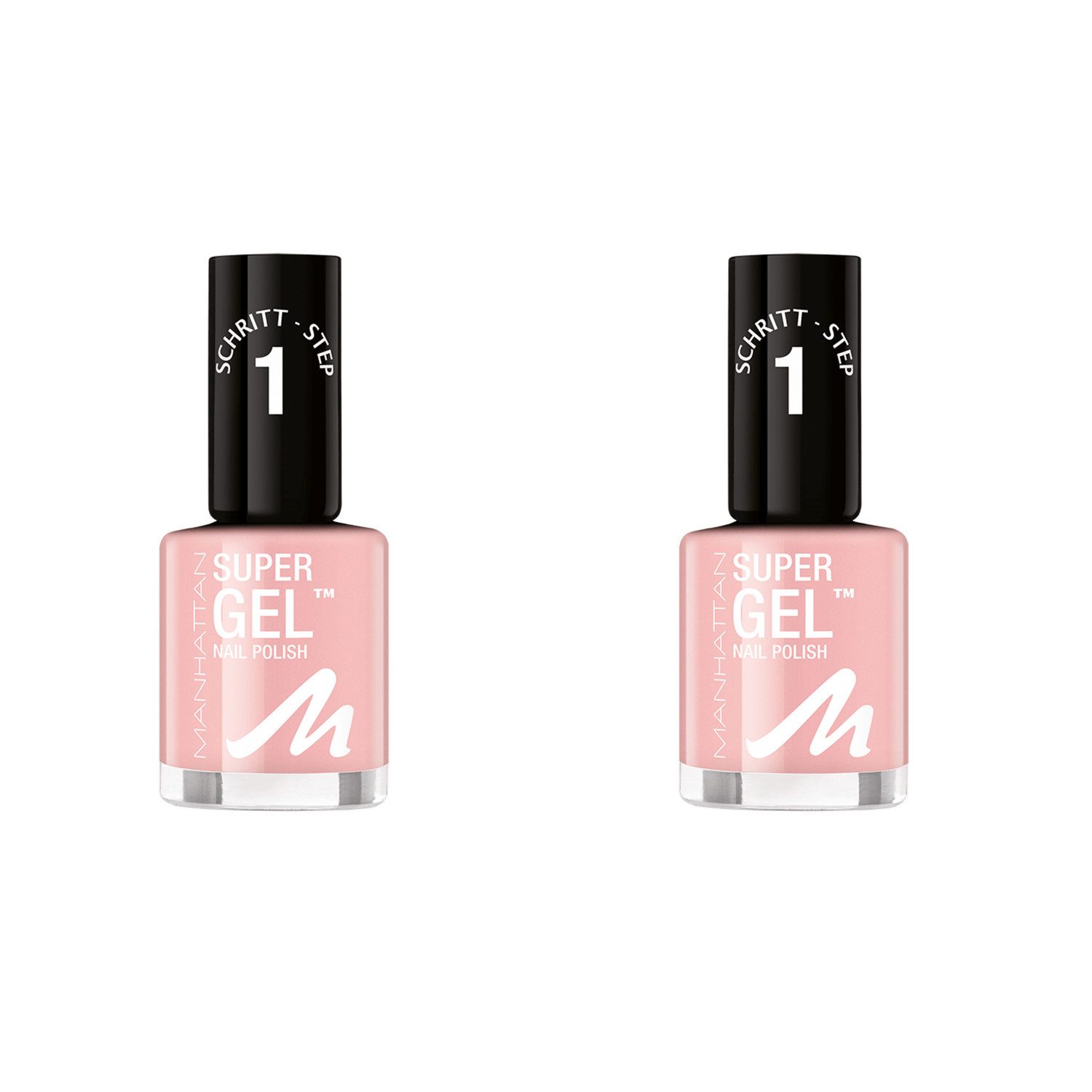 MANHATTAN Gel-Nagellack 2 x Manhattan Super Gel Nagellack Pop Princess Pink 240 jeweils12ml Ge