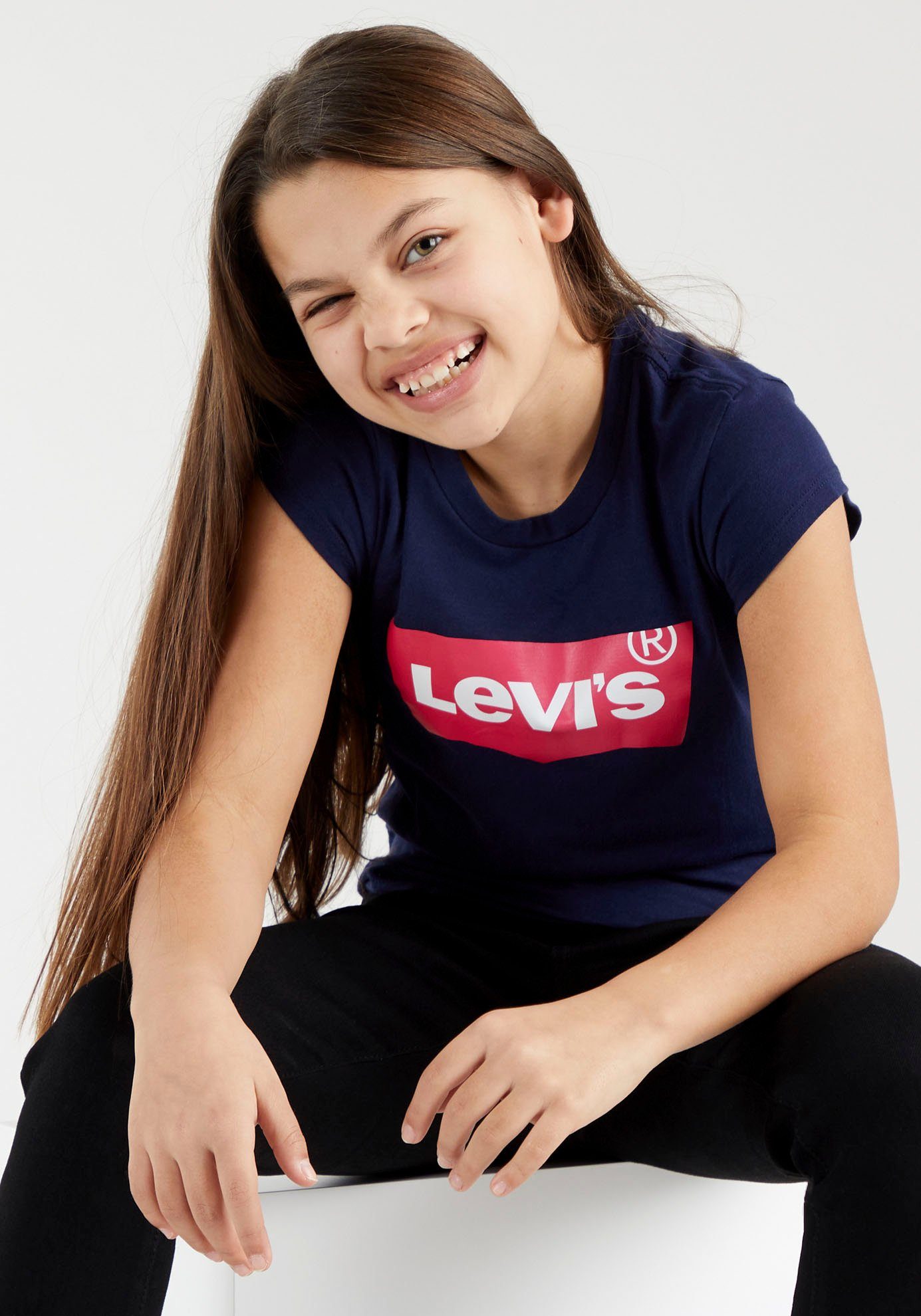 Levi's® Kids T-Shirt BATWING for GIRLS TEE peacoat/tea